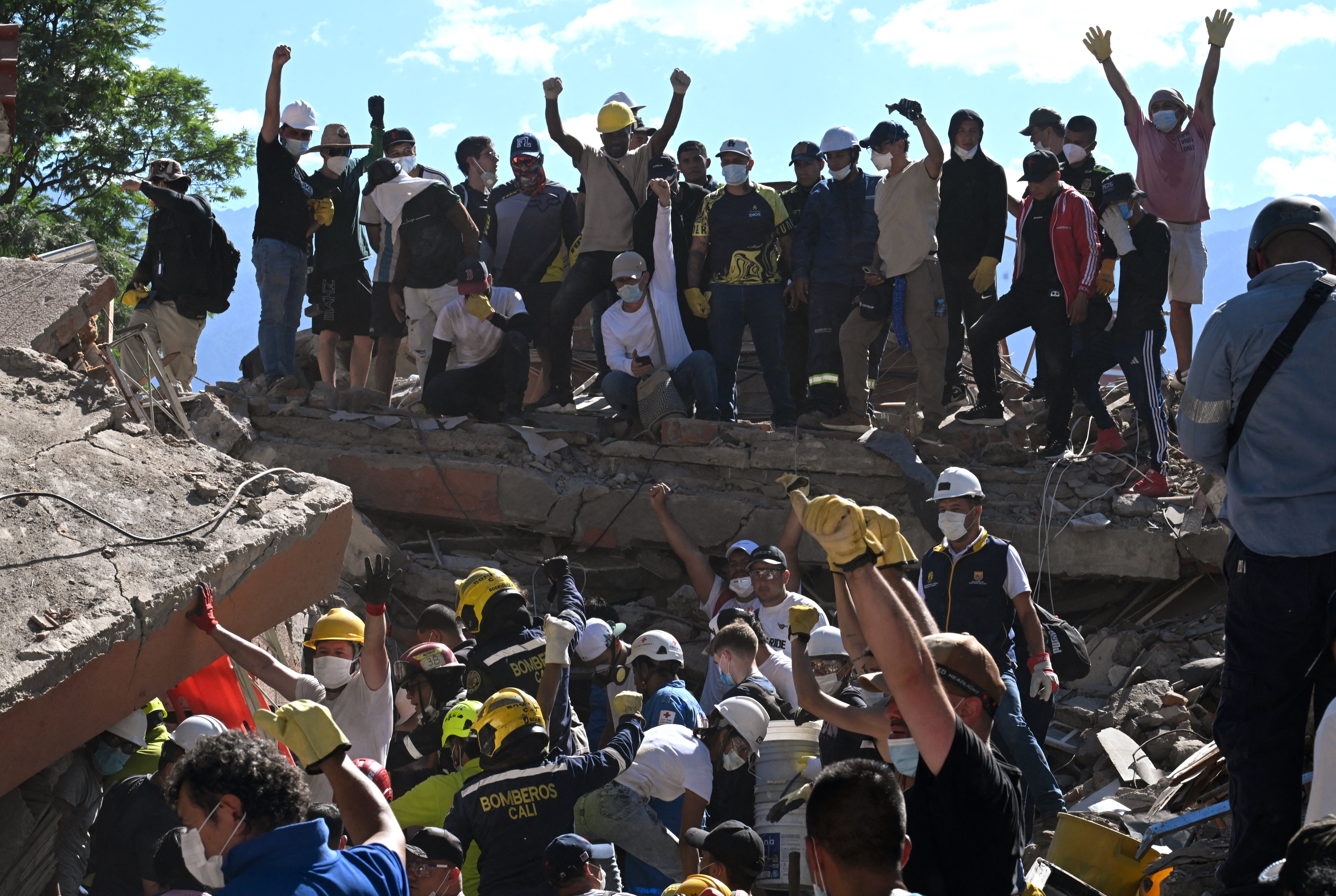 Rescuers are in a race against time to find survivors (AFP/Getty)