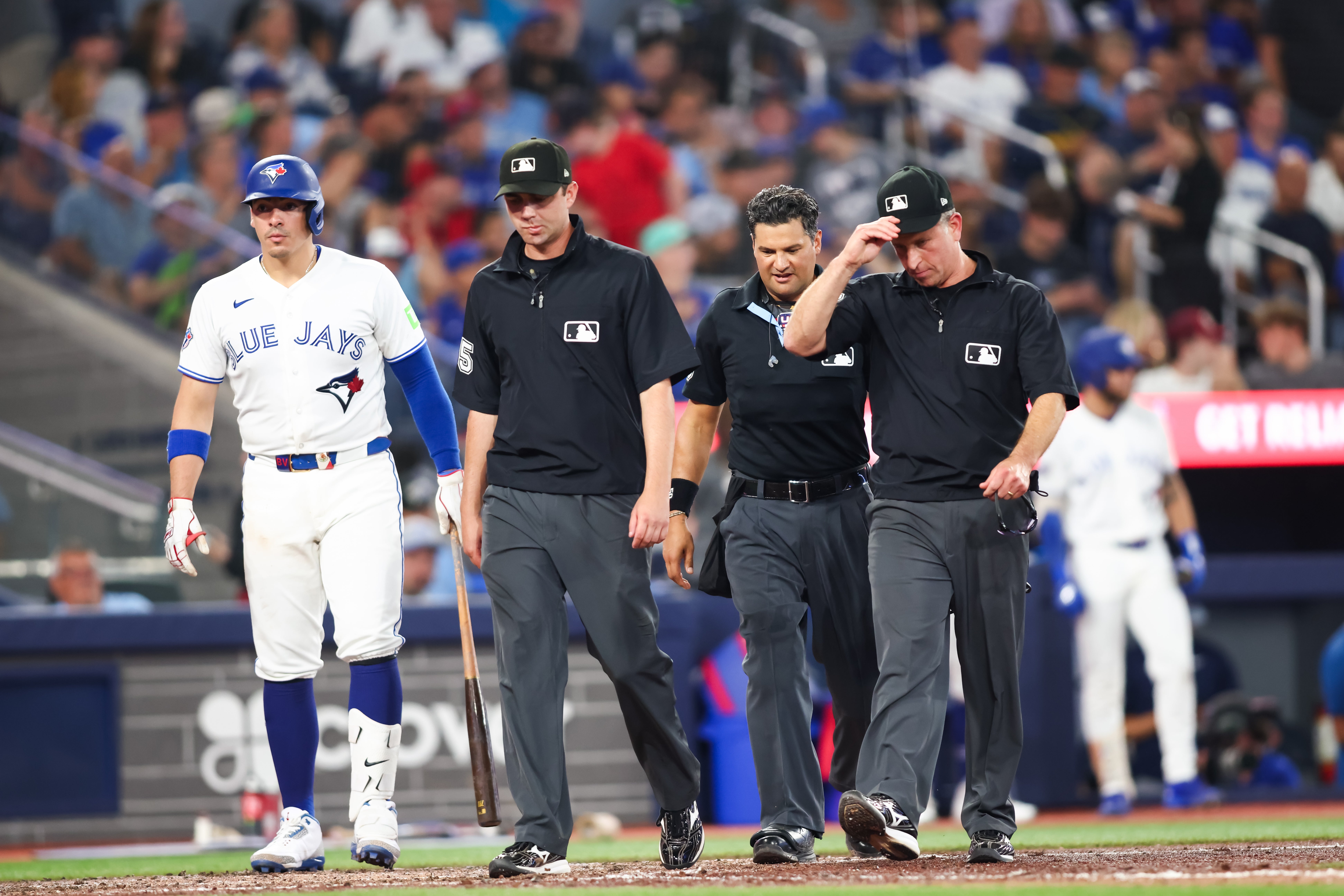 Ultimately, since Seigler reached home before Sogard was retired at first base, and because Toronto did not appeal the third-base runner's premature exit, the Red Sox were awarded the run (Getty)
