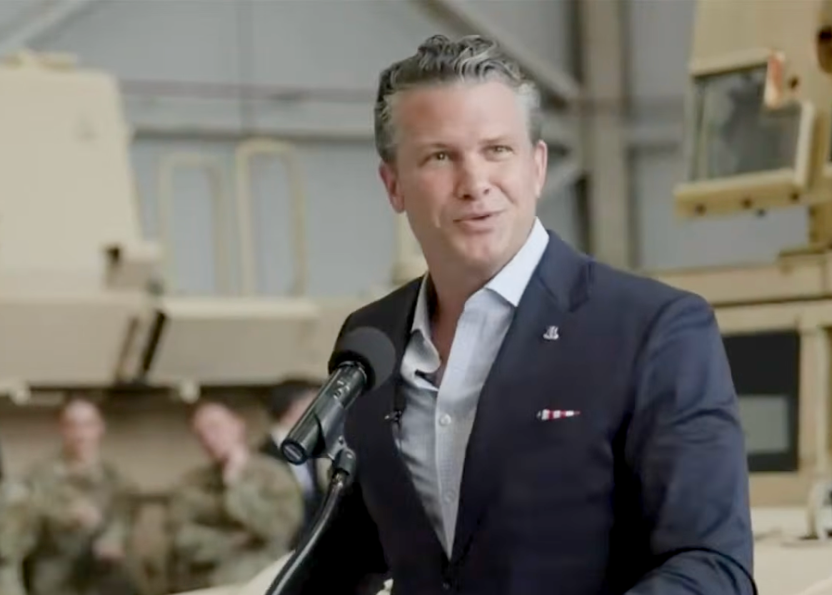 Defense Secretary Pete Hegseth joked that he was sweating like a 'son of a b****' while addressing service members in South Carolina