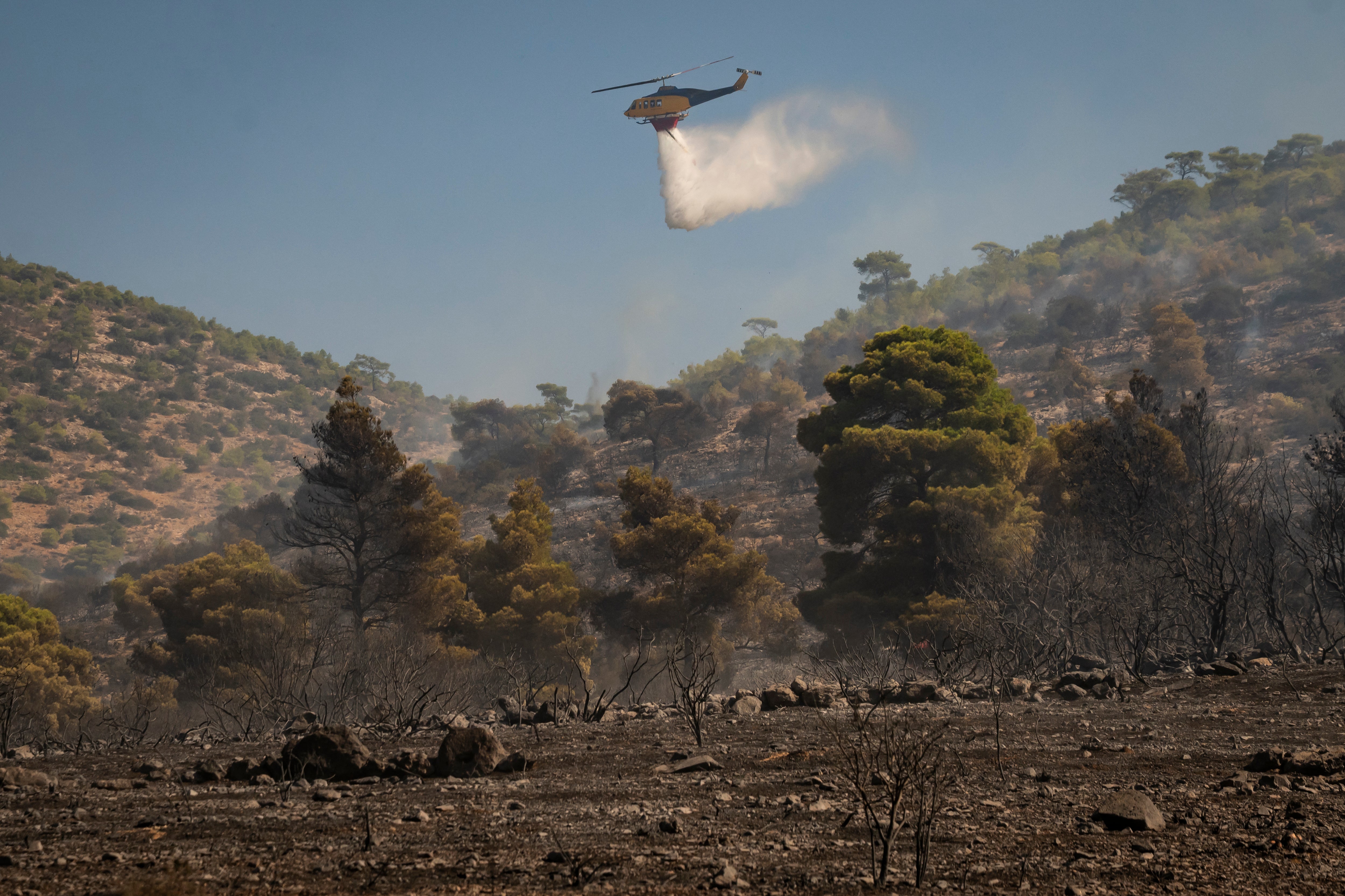 Bell firefighting helicopters have been deployed across the country