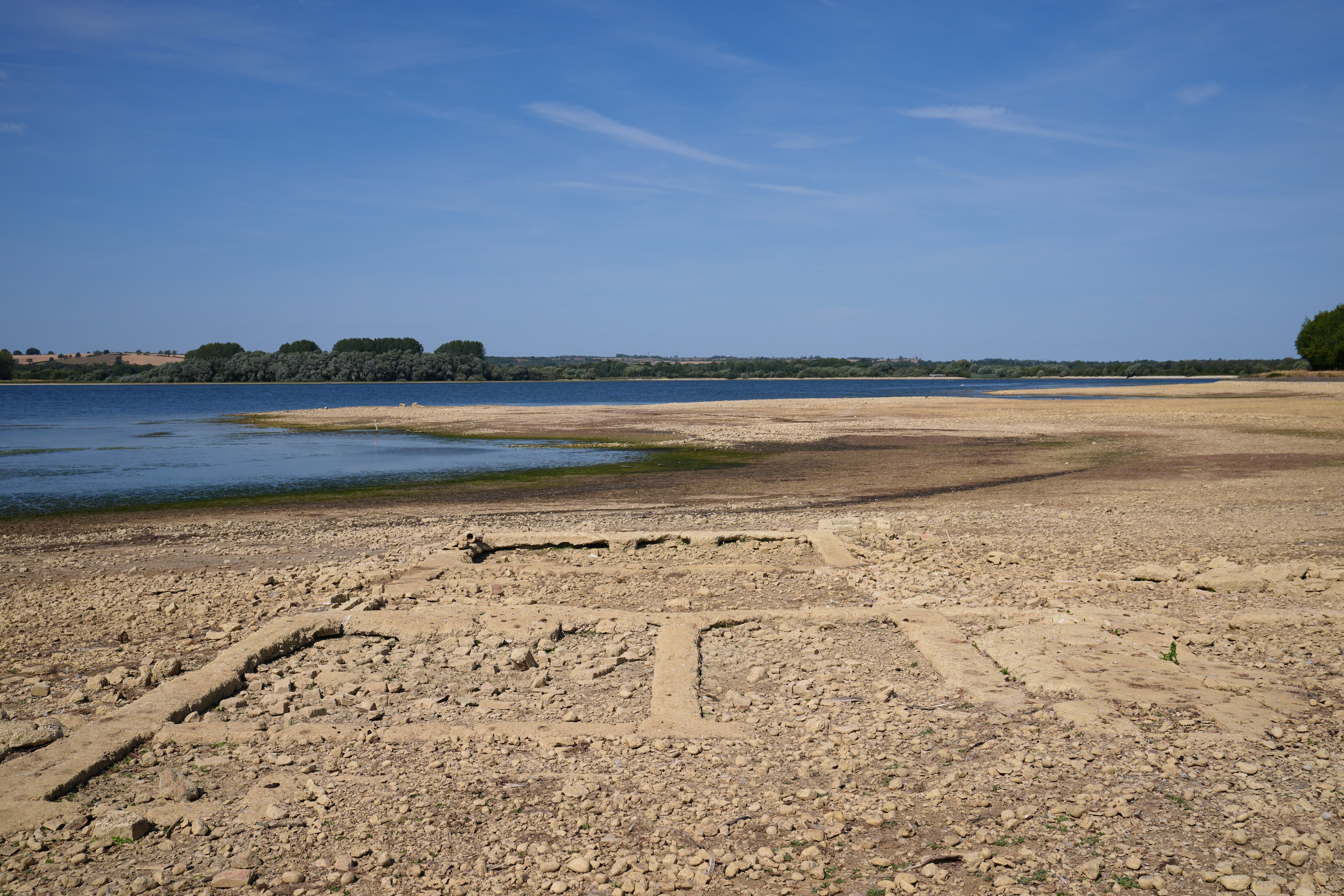 The remains of a lost village demolished and flooded over 50 years ago have been resurfaced