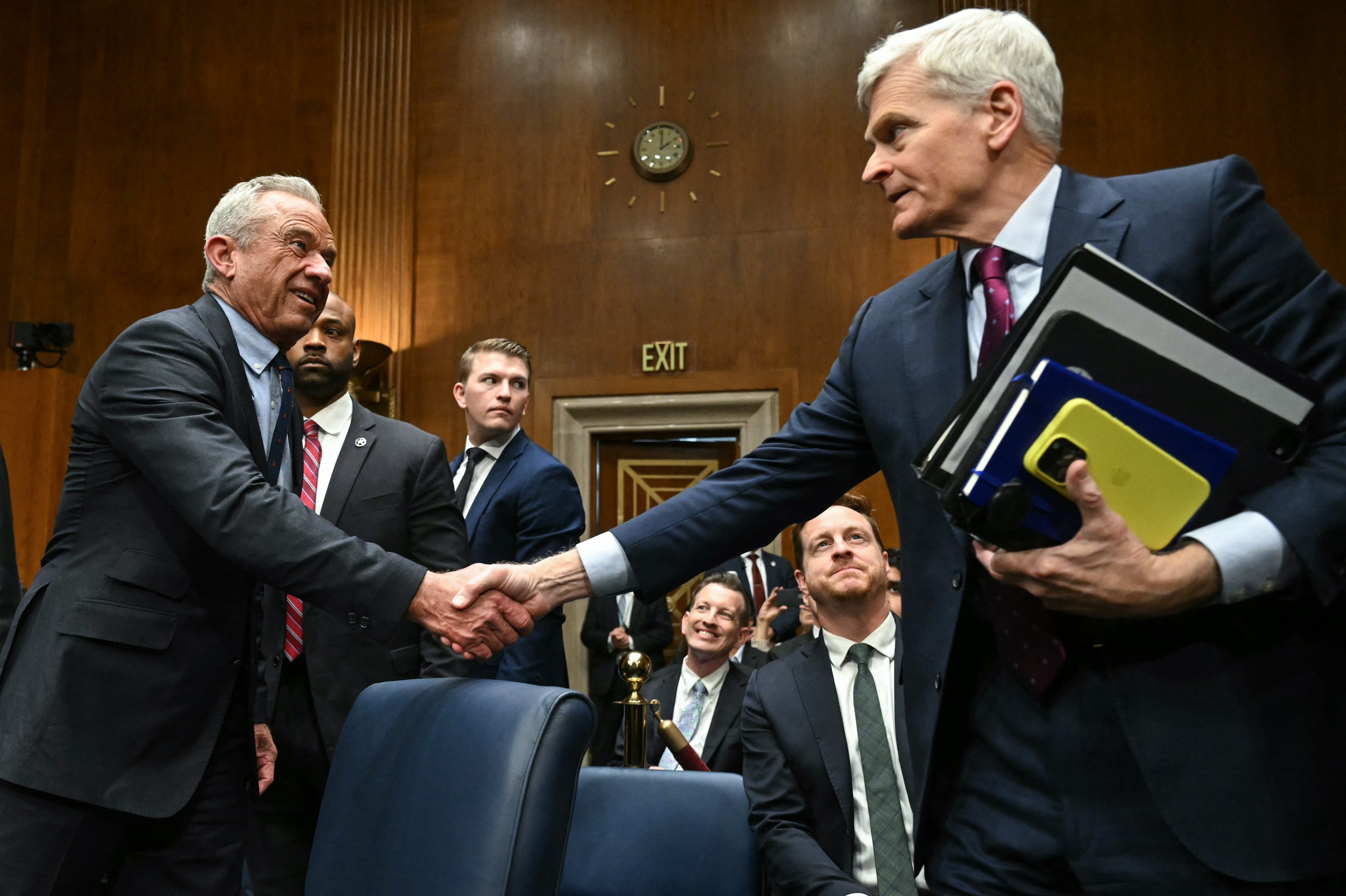 In February 2025, Cassidy announced that, despite having differences of opinion about vaccines, he would vote in favor of Kennedy’s confirmation (AFP via Getty Images)
