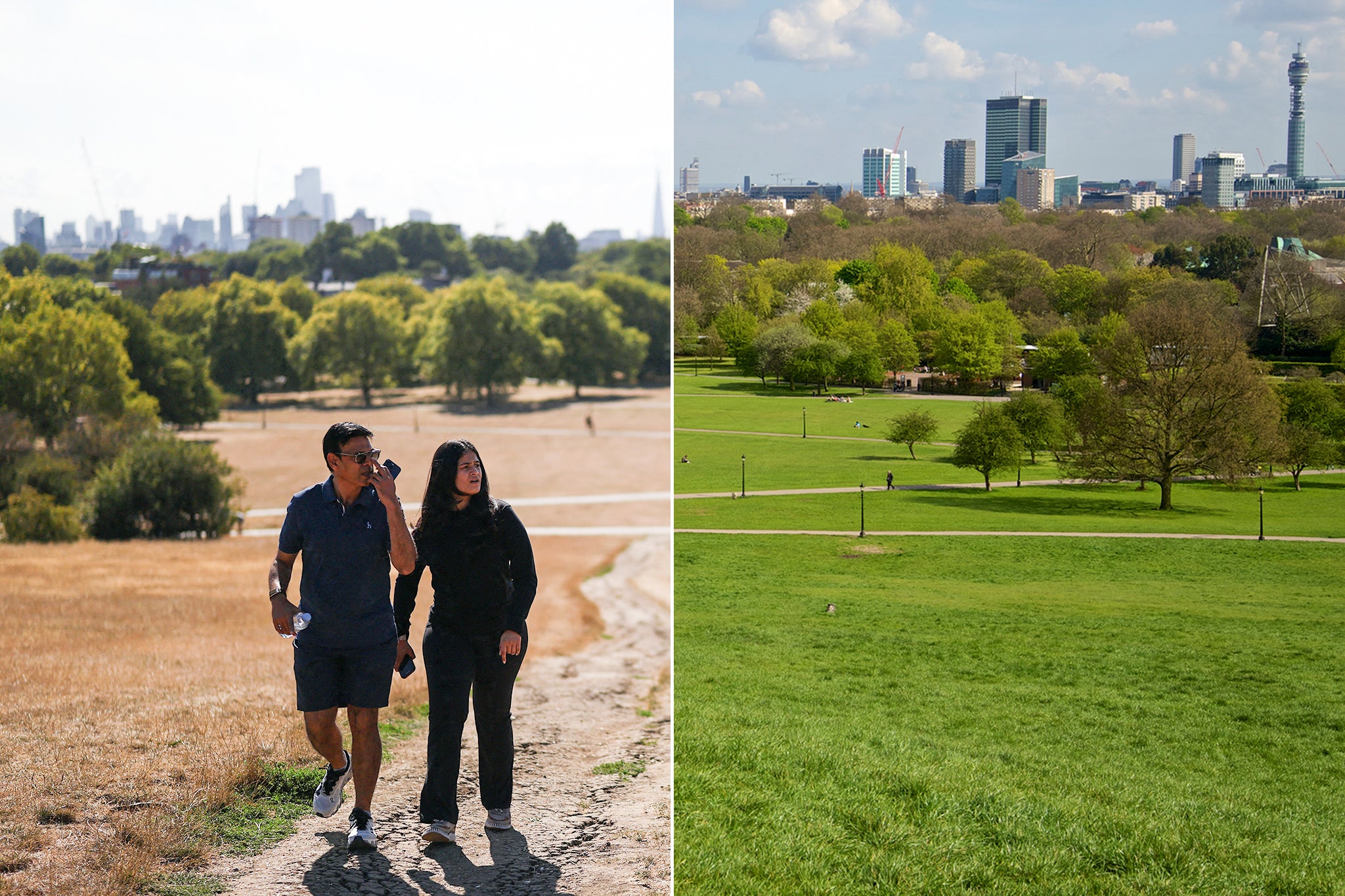 Before-and-after pictures show the devastating impact of England&rsquo;s drought