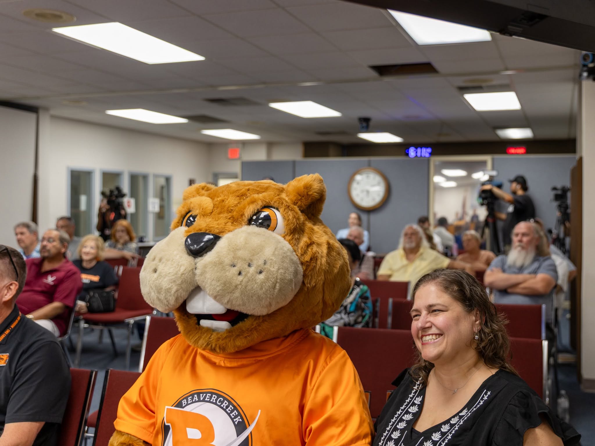 The beaver is the mascot for Beavercreek City Schools, as well as about 50 local businesses and organizations in the small Ohio city