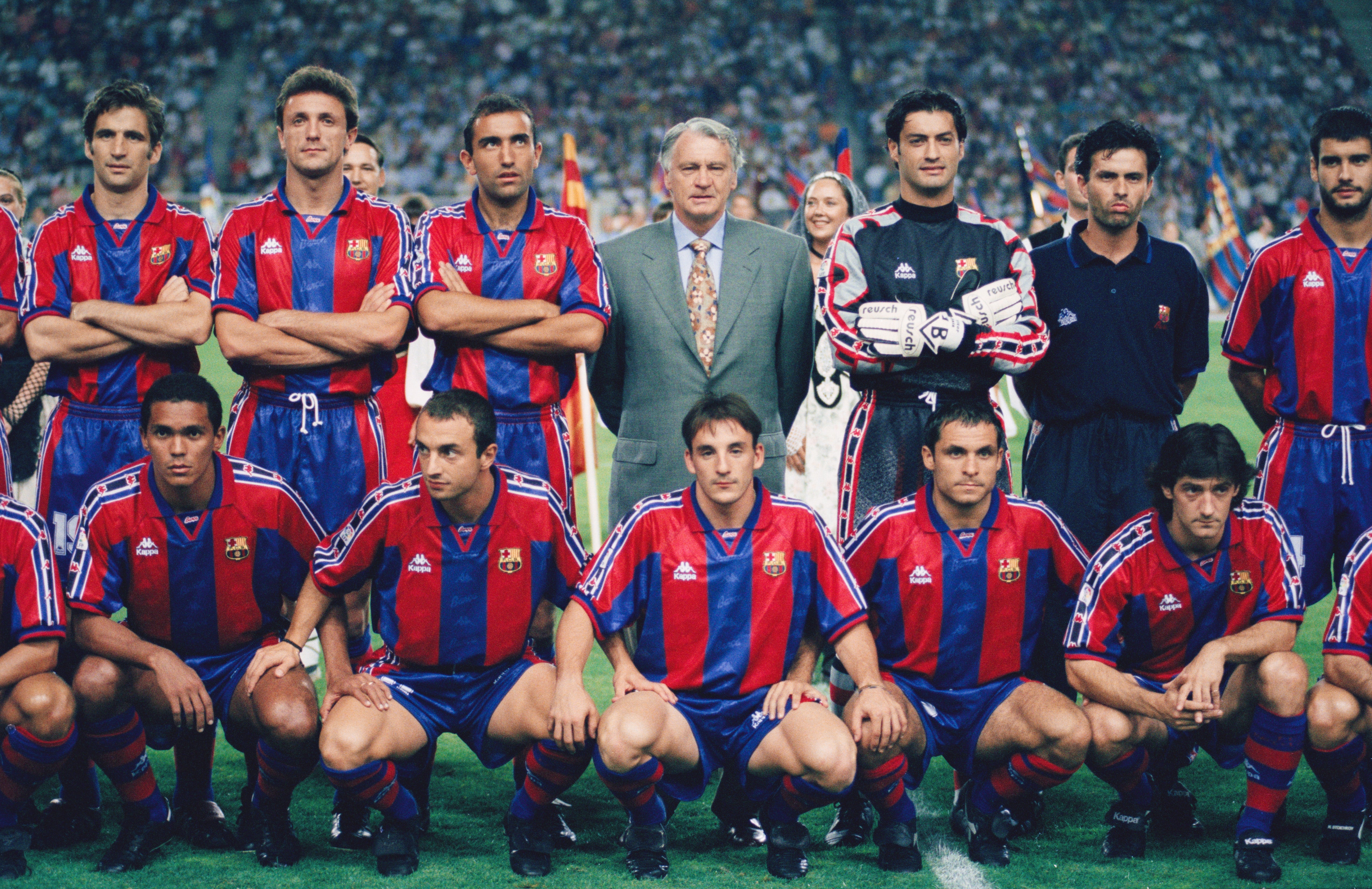 Sir Bobby Robson (left) and Mourinho (right) in 1996