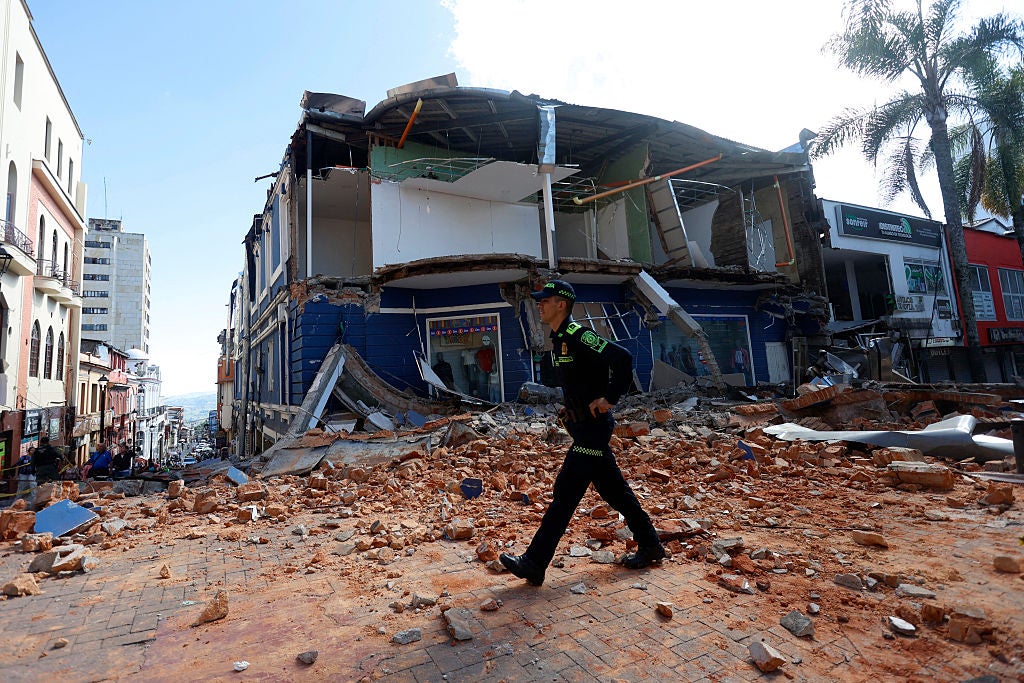 De la Espriella added that 1,136 homes were destroyed and others damaged (AFP via Getty Images)