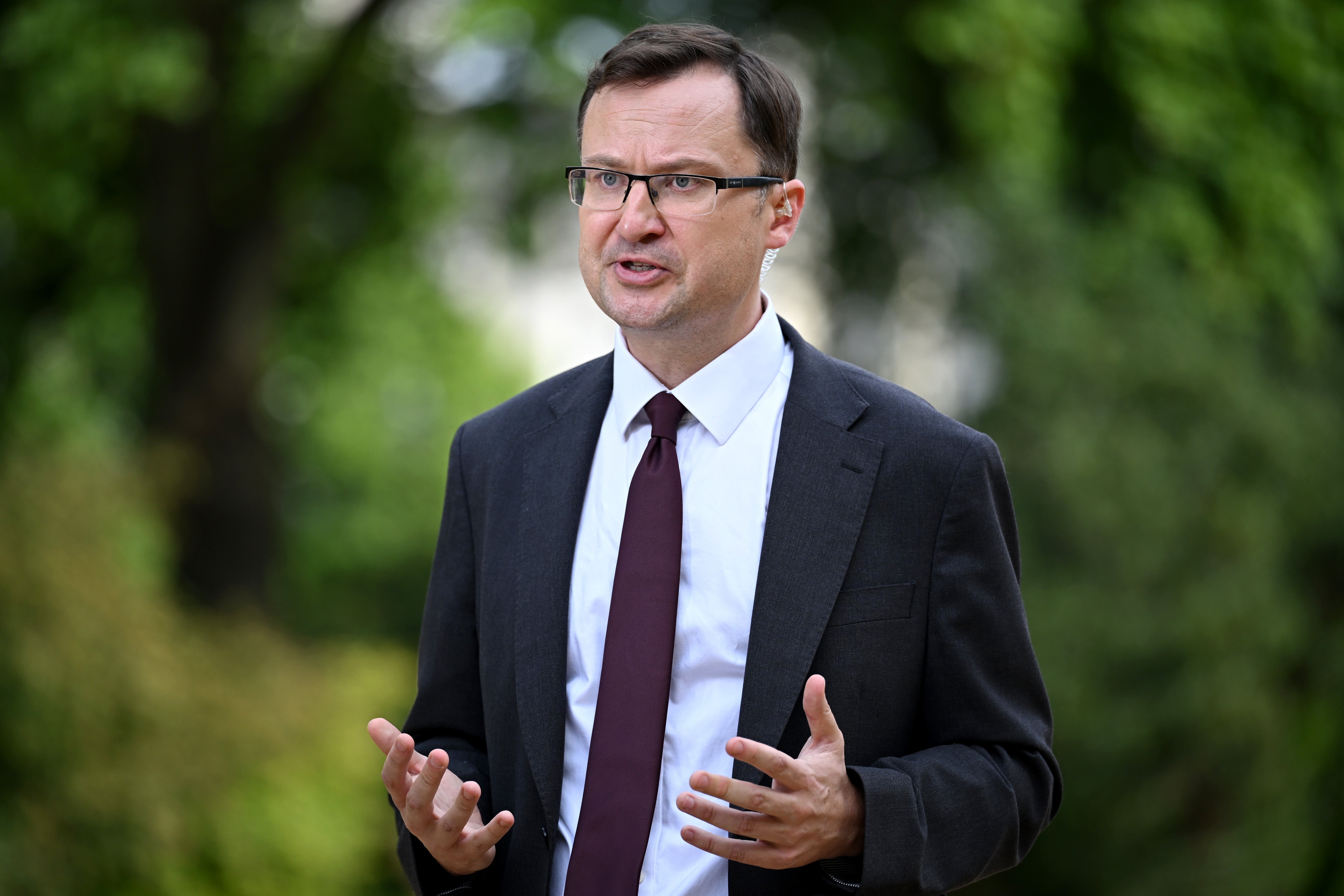 Andy Burnham has urged his Justice Secretary, Alex Norris (pictured), to find a way to ensure PC Harper's killers are not freed early under the scheme