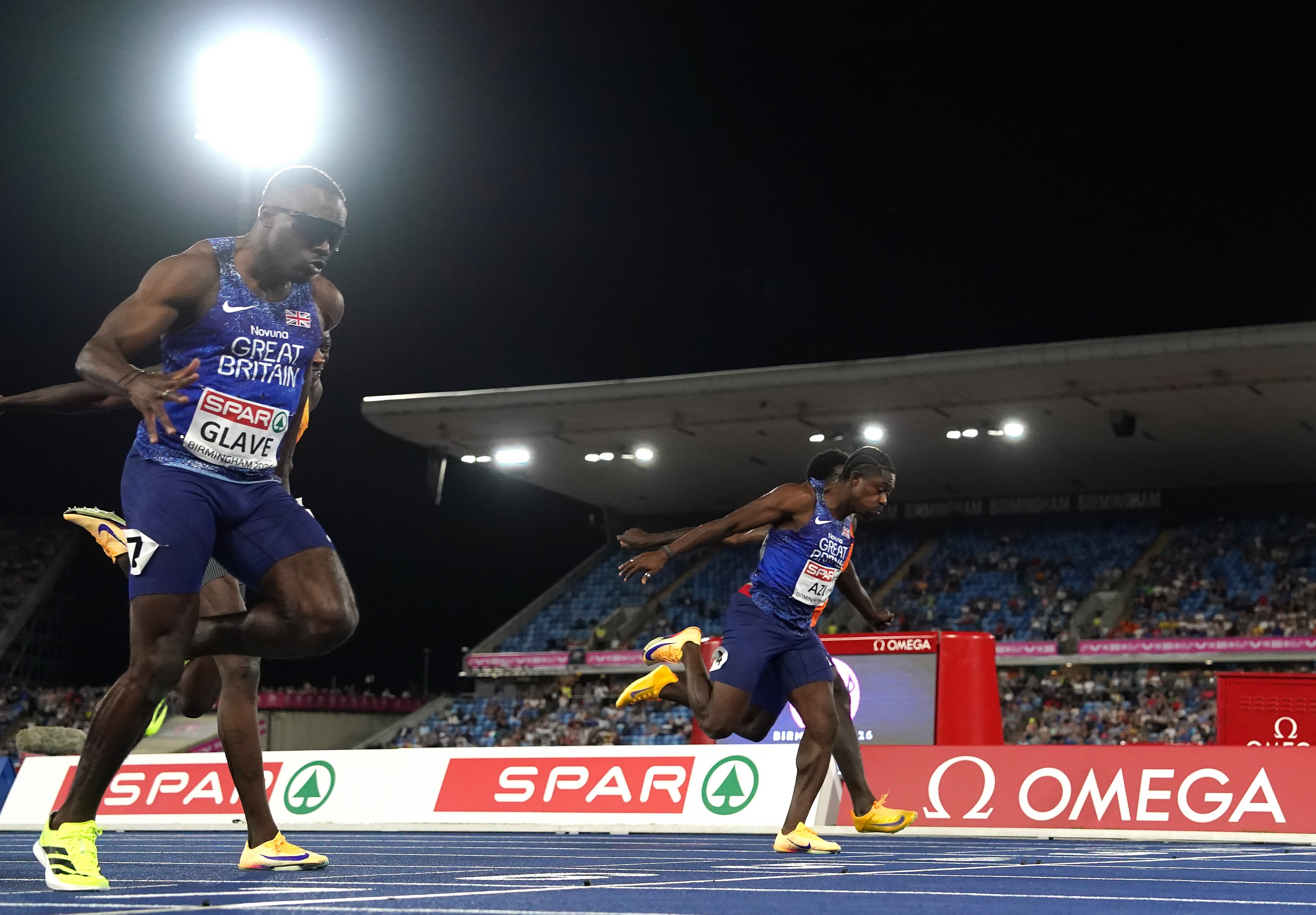 Glave crossed the line ahead of Azu (Martin Rickett/PA)