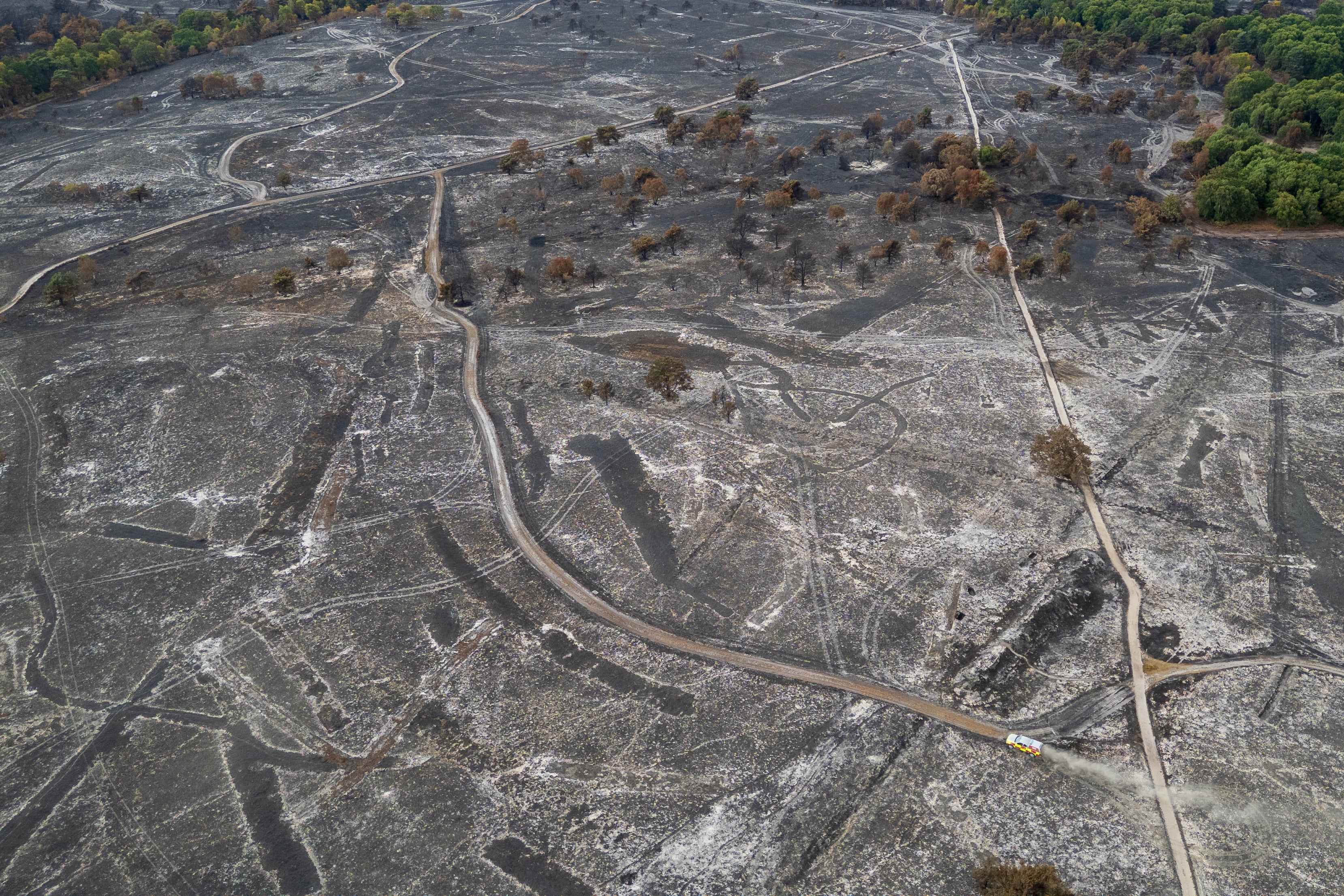 The National Trust said there are still parts of the fire ground that they have not yet been able to access to map and record hazards