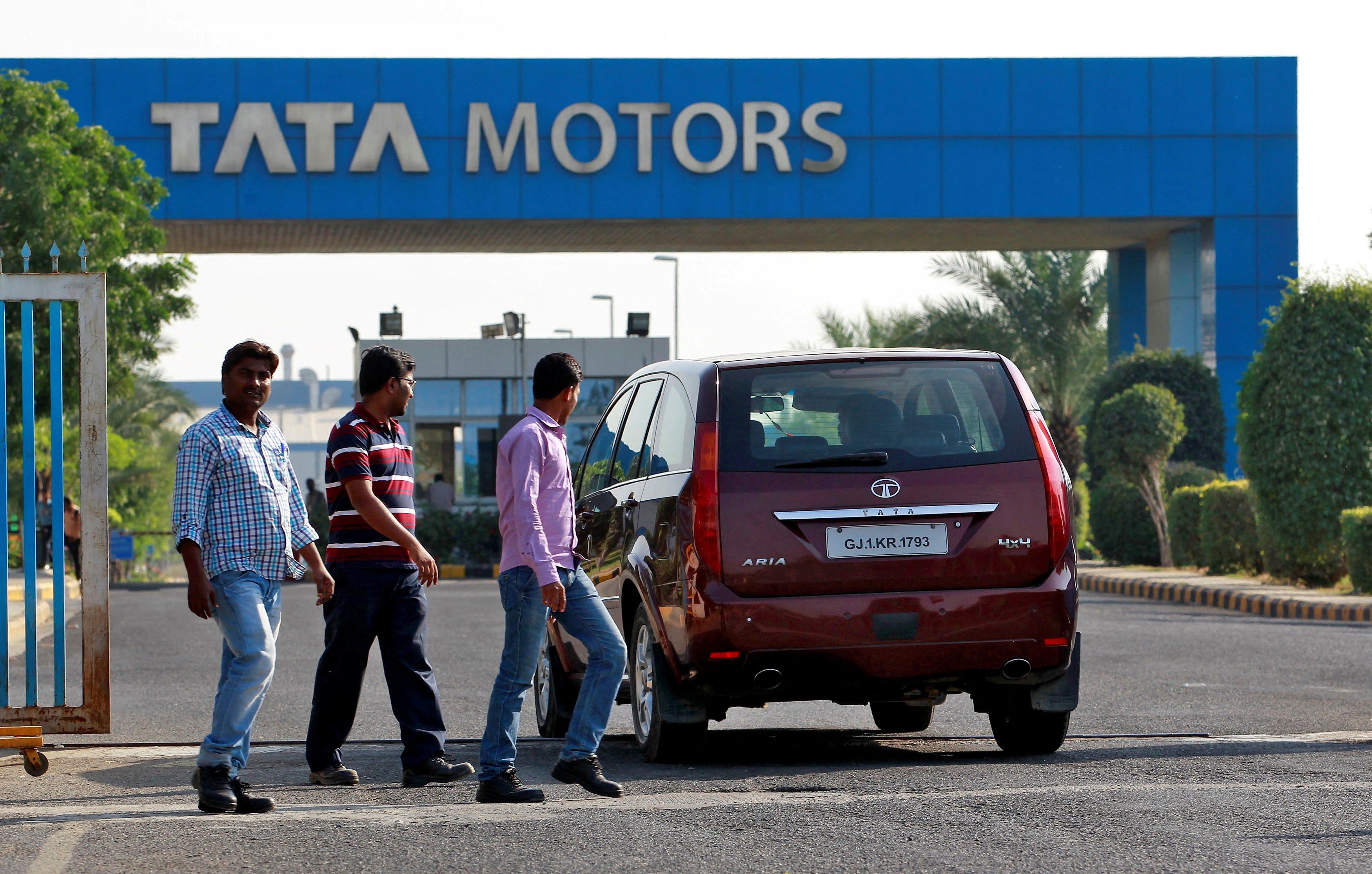 A Tata Motors car plant at Sanand in Gujarat, India (Reuters)
