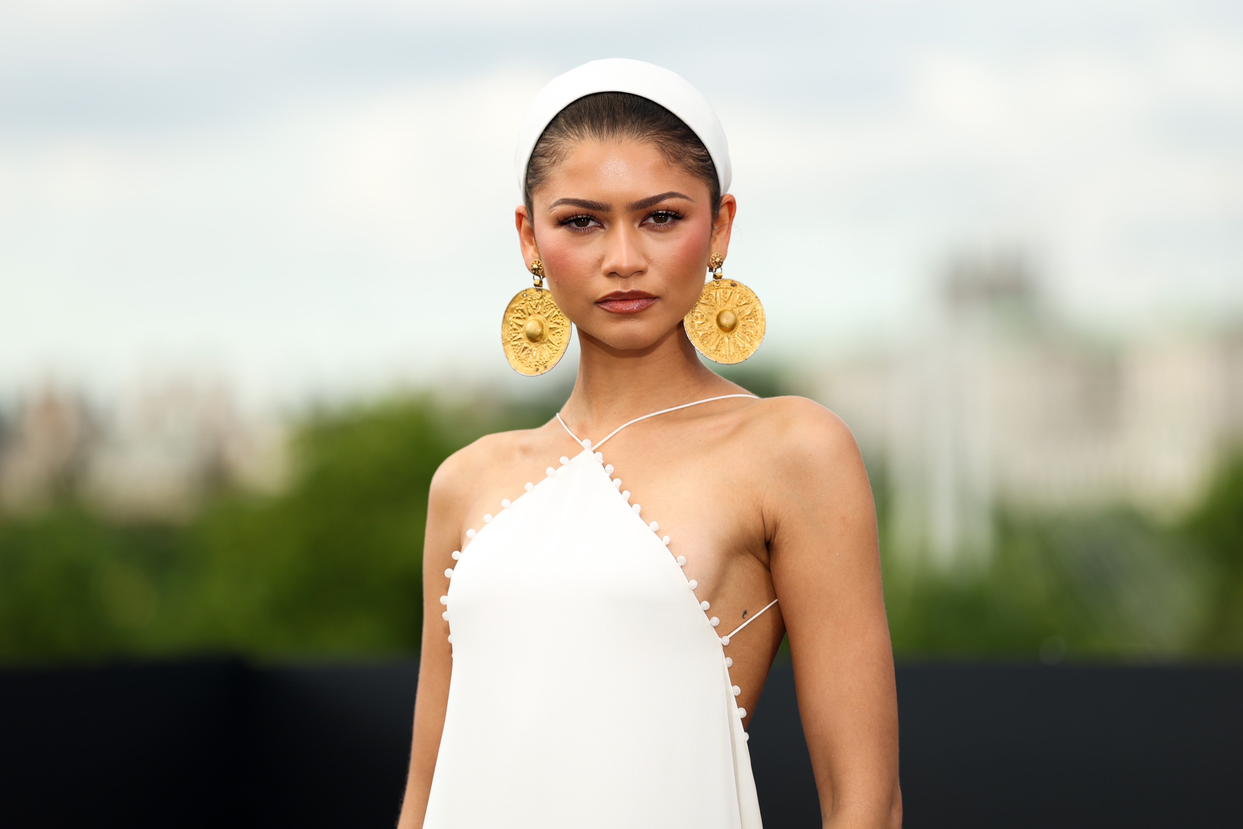 Zendaya sported a bandana for an ‘Odyssey’ photocall last month