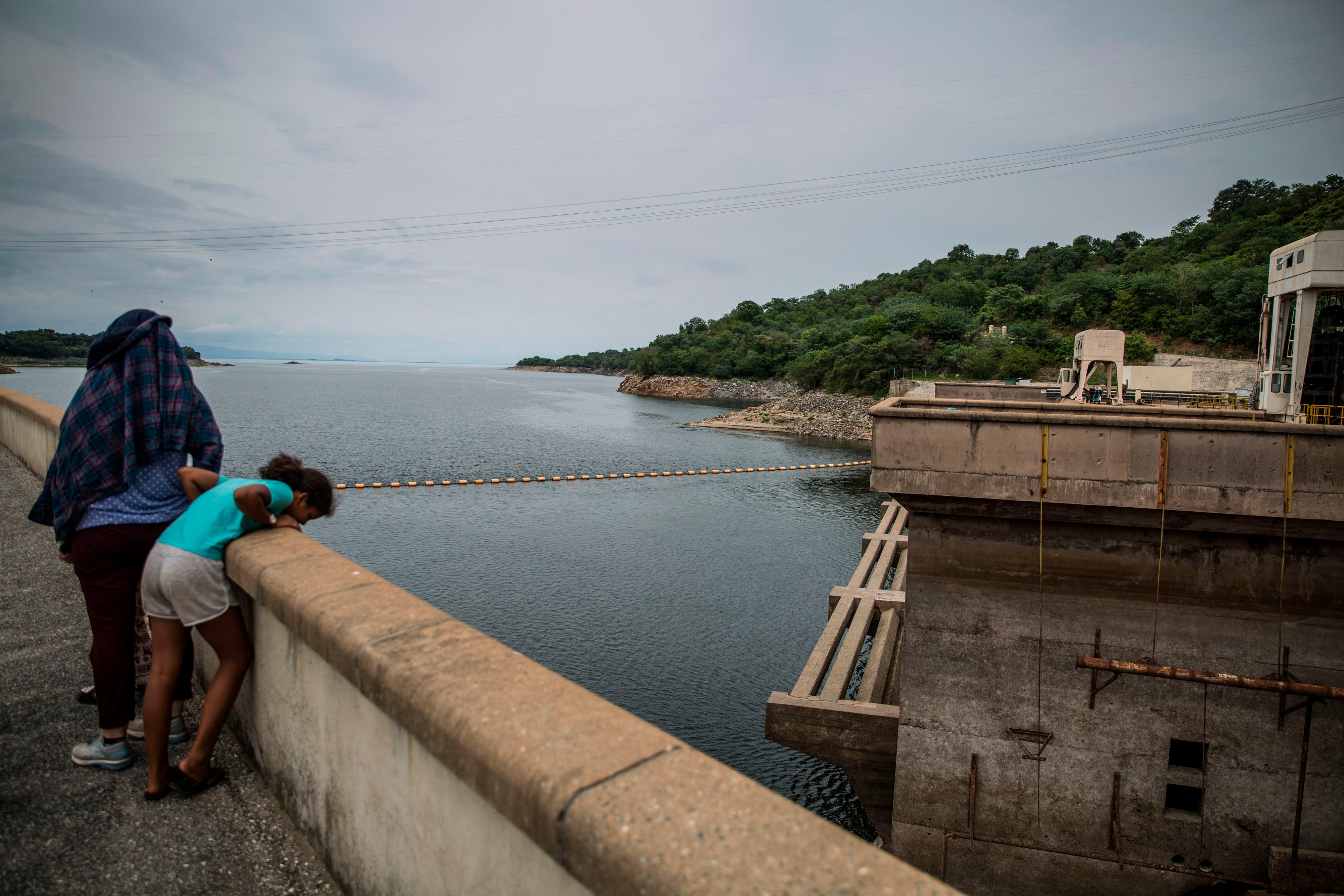 Kariba is the largest man-made lake in the world by volume and was created in the late 1950s and early 1960s by building a dam wall to block the Zambezi River (AFP/Getty)