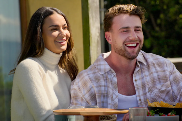 Dannelle Davidson and Harry Jowsey have both said they only kissed in ‘Let’s Marry Harry,’ despite sound effects suggesting otherwise (Netflix)