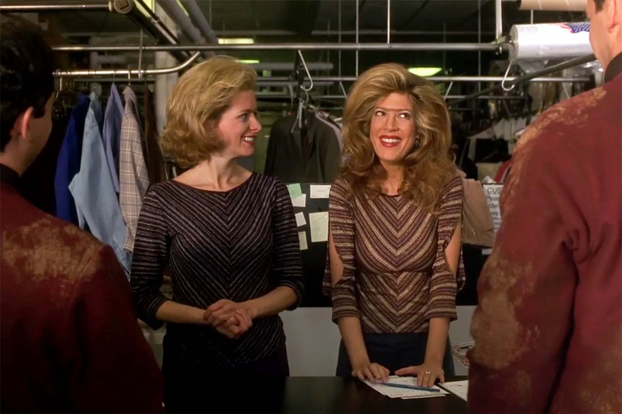Tori Spelling (right) landed an uncredited part in Chris Matheson’s wacky sci-fi comedy ‘Evil Alien Conquerors’ after her time on ‘Beverly Hills, 90210’ (First Look International)