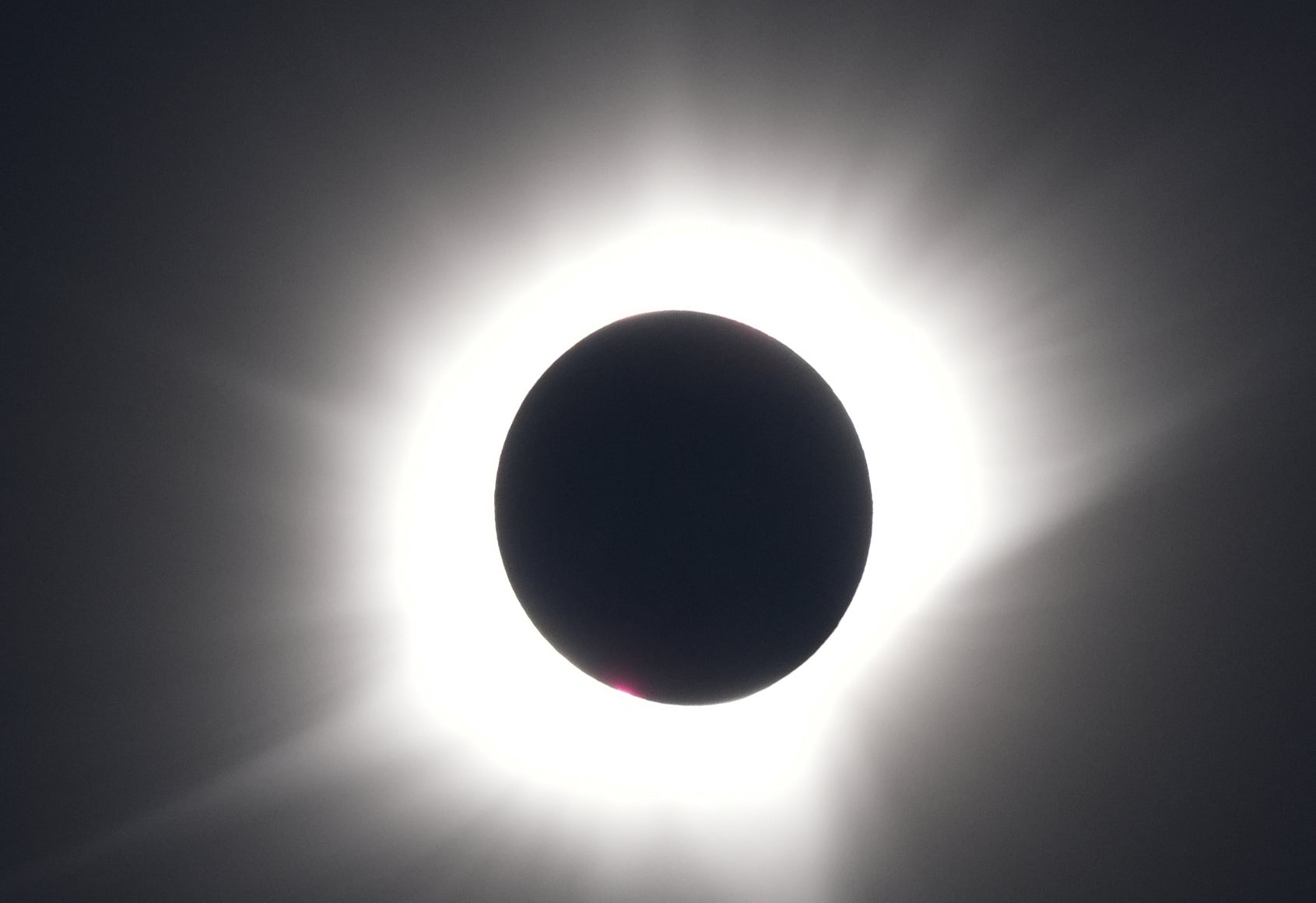 A view of the total eclipse as seen from the Ambassador cruise ship Ambition, off the coast of Greenland