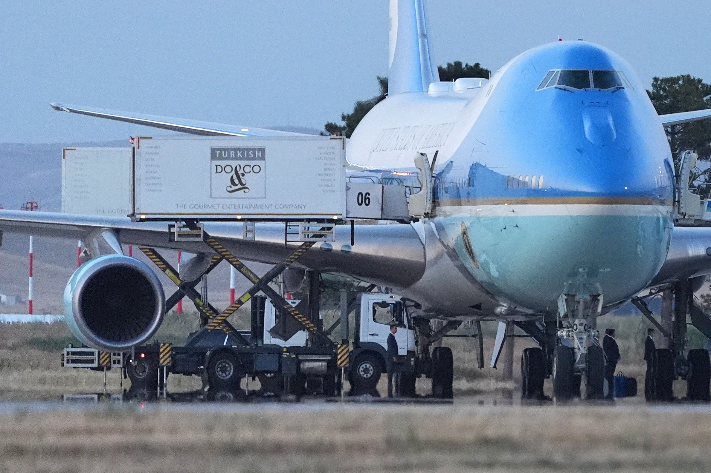 This catering truck is thought to be the vehicle used to hide President Trump as he snuck off Air Force One before departing Turkey last month