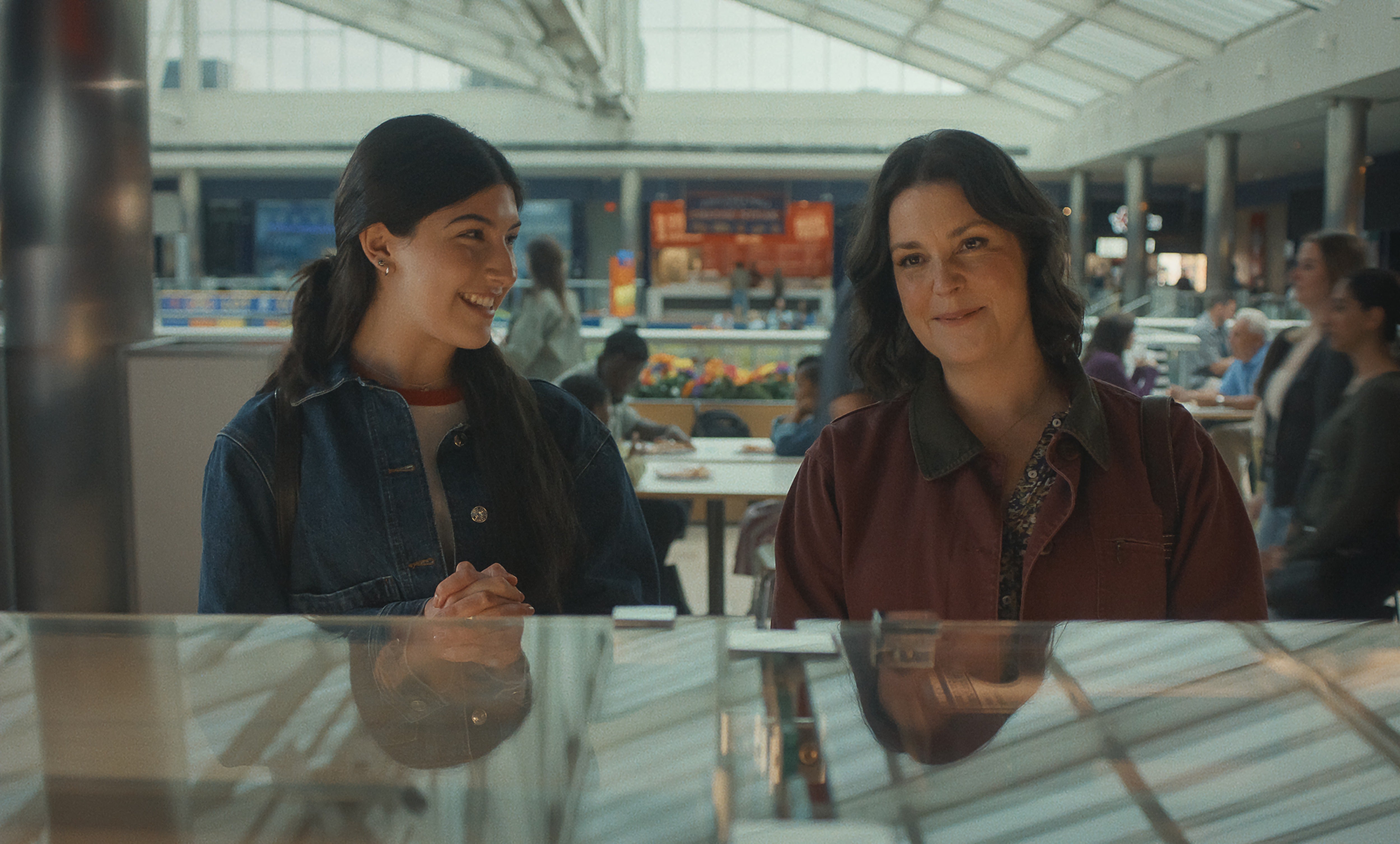 Sunny Sandler (left) stars as Melanie Lynskey's (right) daughter in 'Don't Say Good Luck' (Courtesy of Netflix)