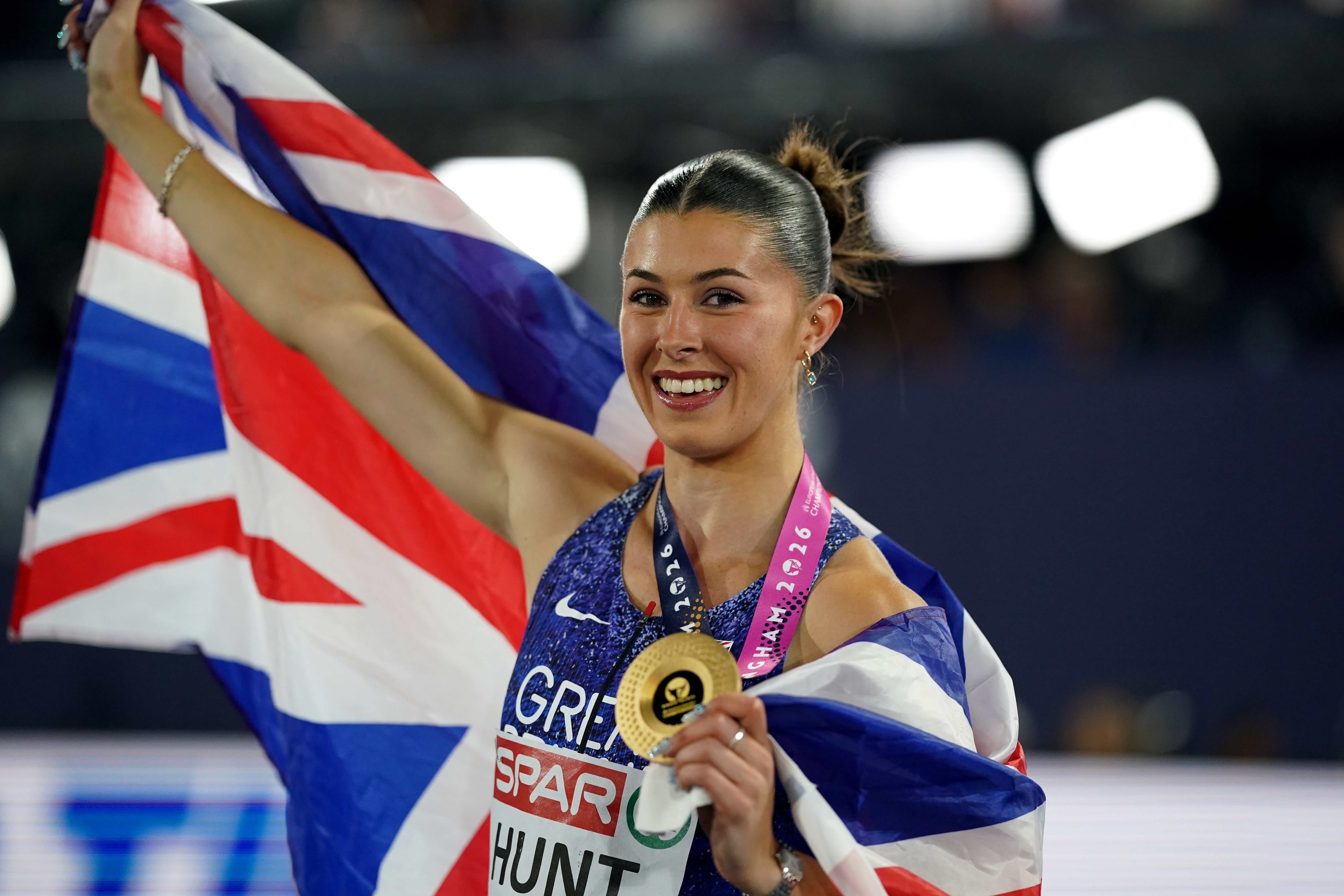 Amy Hunt claimed 100m gold on the opening night