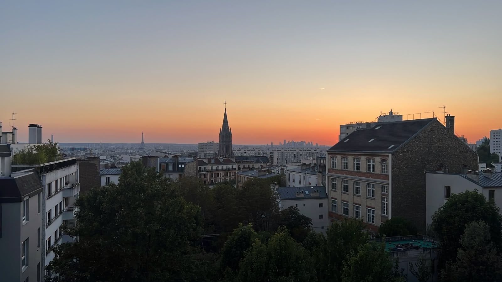 Paris skies after the eclipse on Wednesday evening (Supplied)