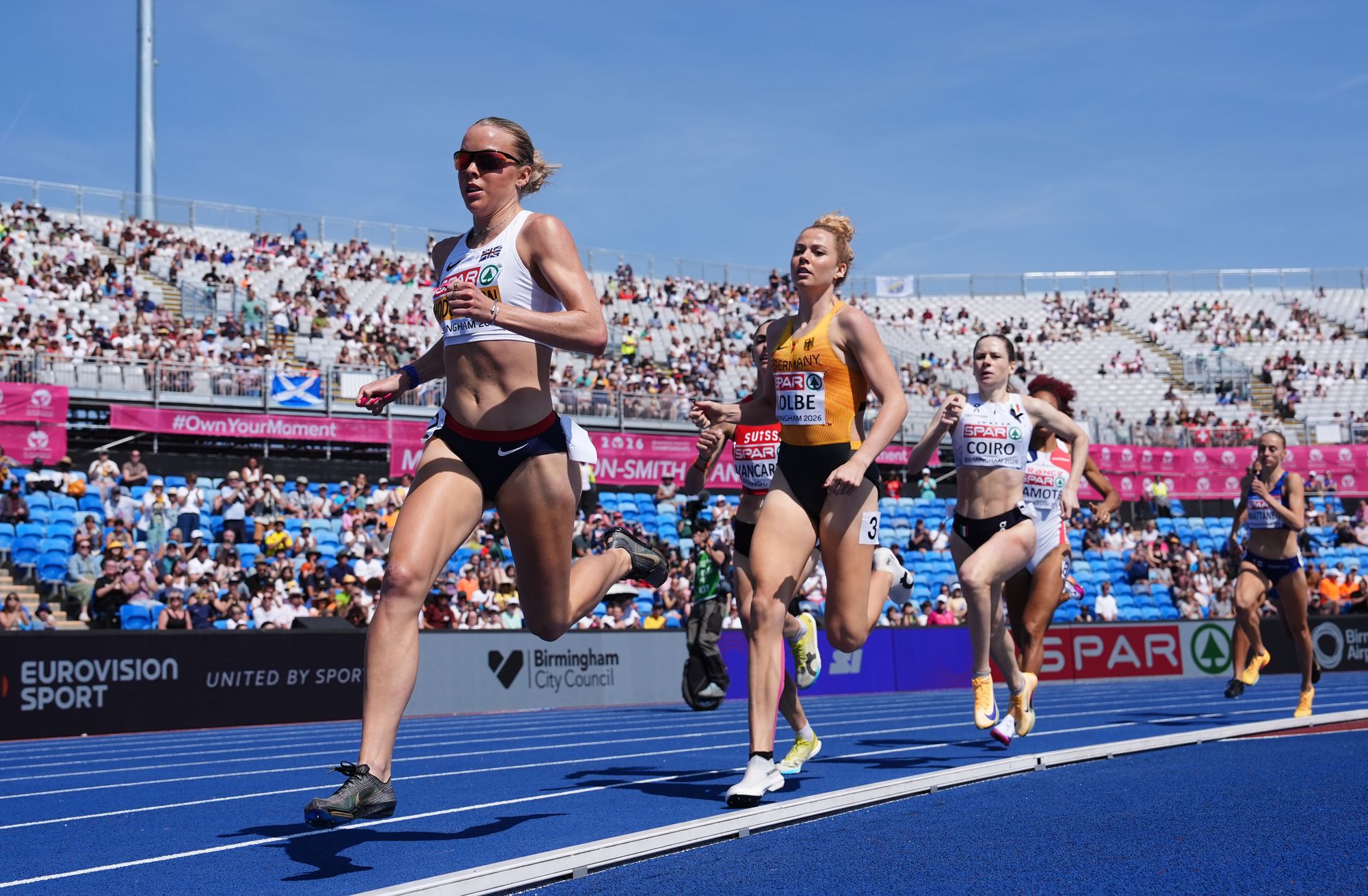 There were plenty of empty seats, even for star attraction Keely Hodgkinson’s first-round race