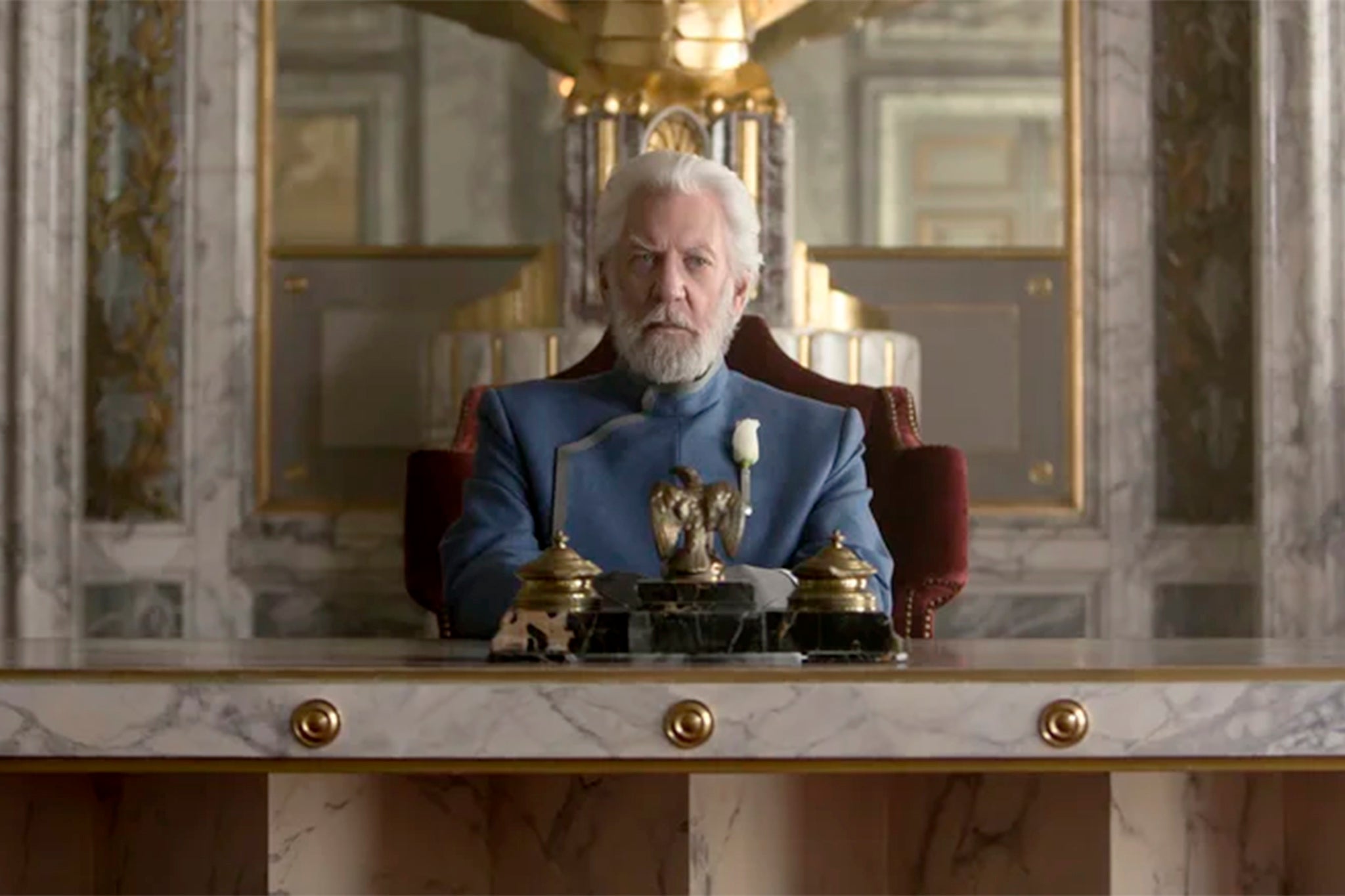 President Snow was portrayed by legendary actor Donald Sutherland in The Hunger Games franchise