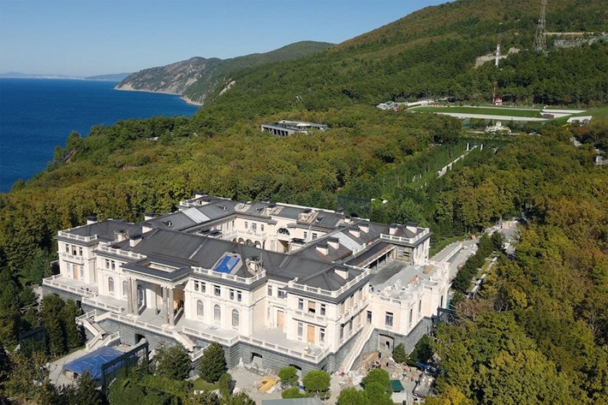 ‘Putin's Palace’ is an Italianate complex located on the Black Sea coast near Gelendzhik, Krasnodar Krai, Russia