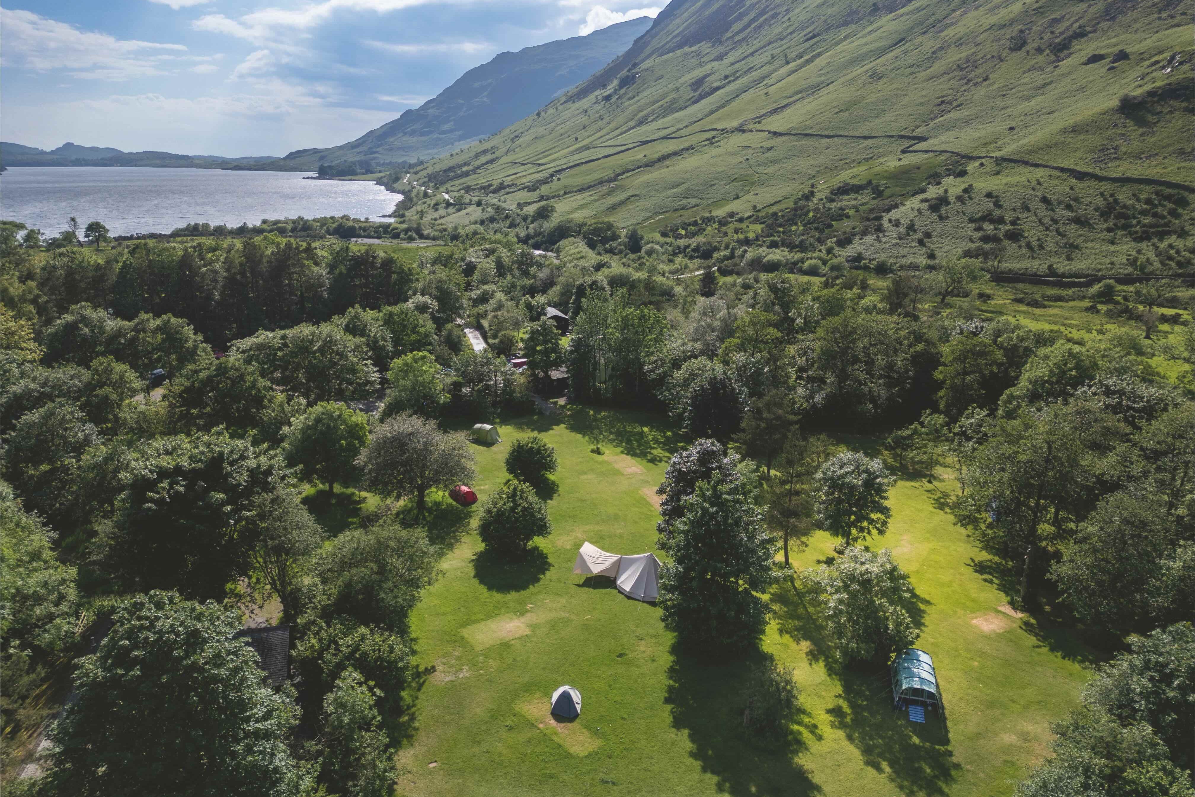 The path to Scafell Pike can be picked up from Wasdale Campsite (Harper Collins / Robin Kitchin)