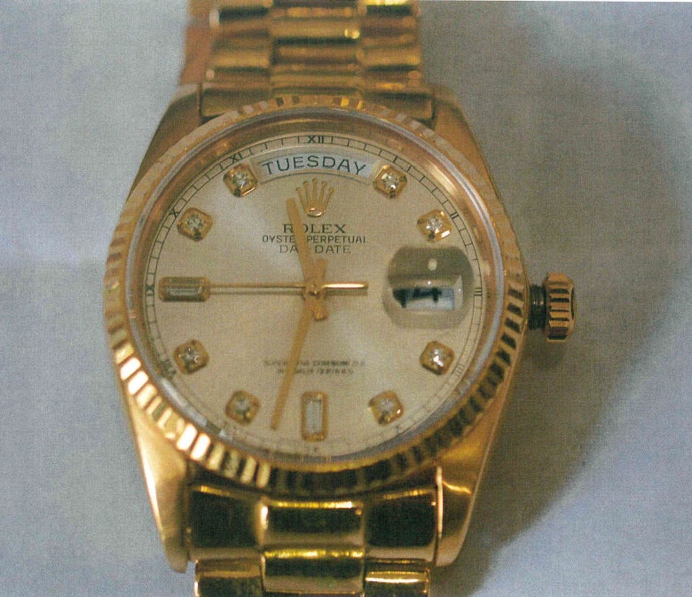 Malcom King's 18ct gold Rolex Oyster watch was stolen by his killers (Thames Valley Police)