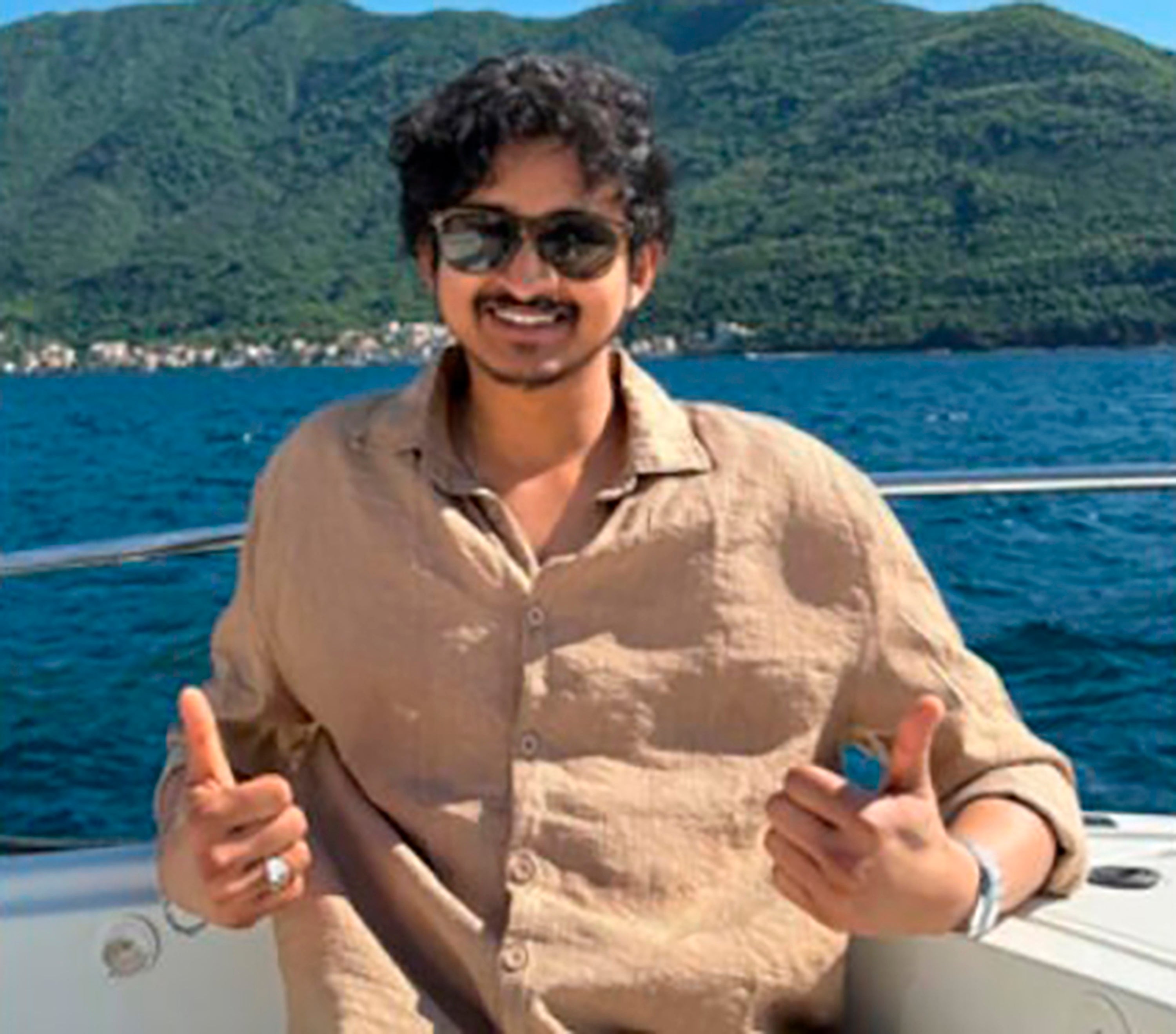 The plane had been conducting a “short flight experience”, according to Essex Police, with only Vamshi Mandala (pictured) and Dylan Patel onboard (Essex Police)