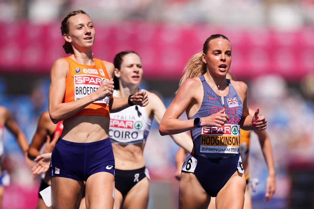 Keely Hodgkinson eases into 800m final but hot favourite Audrey Werro suffers shock fall