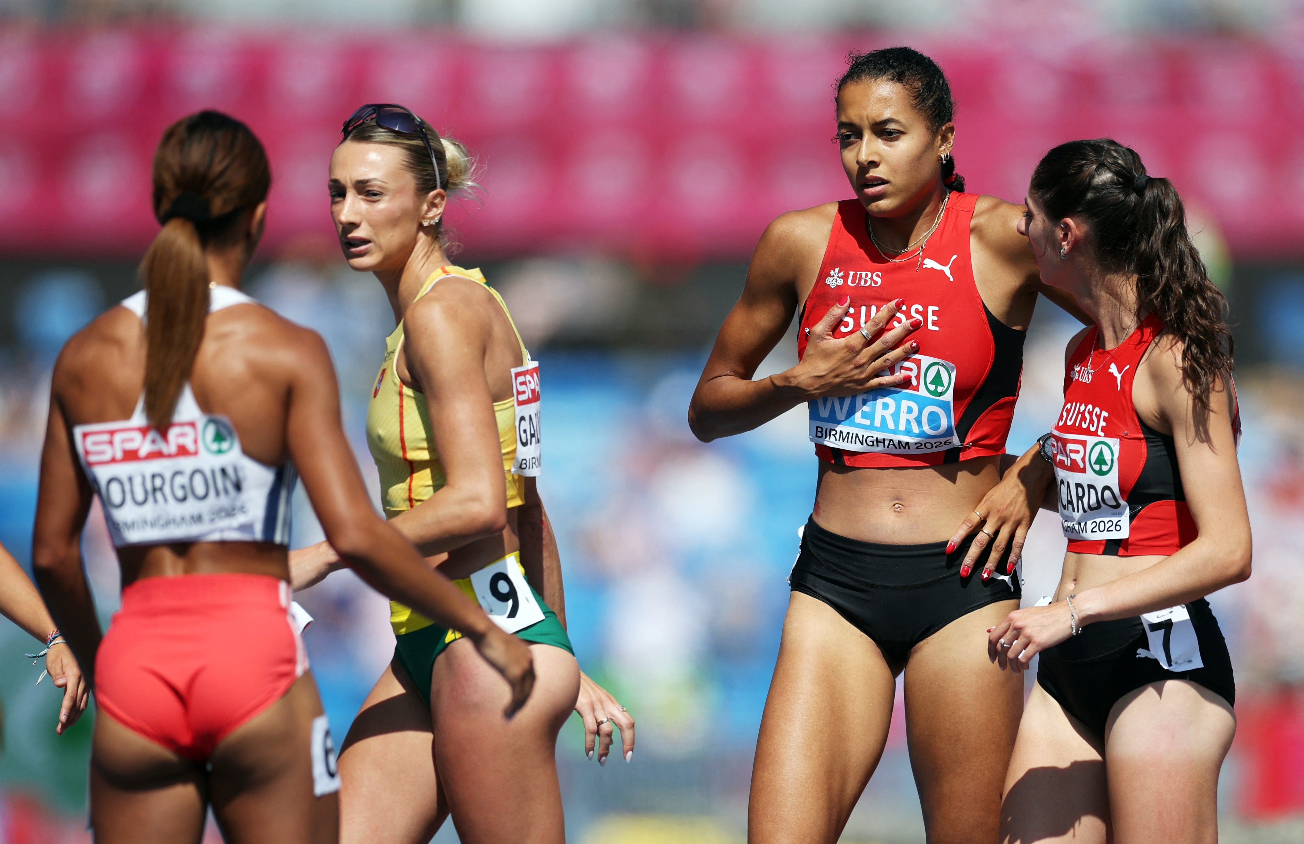 She was able to finish the race but appeared badly winded