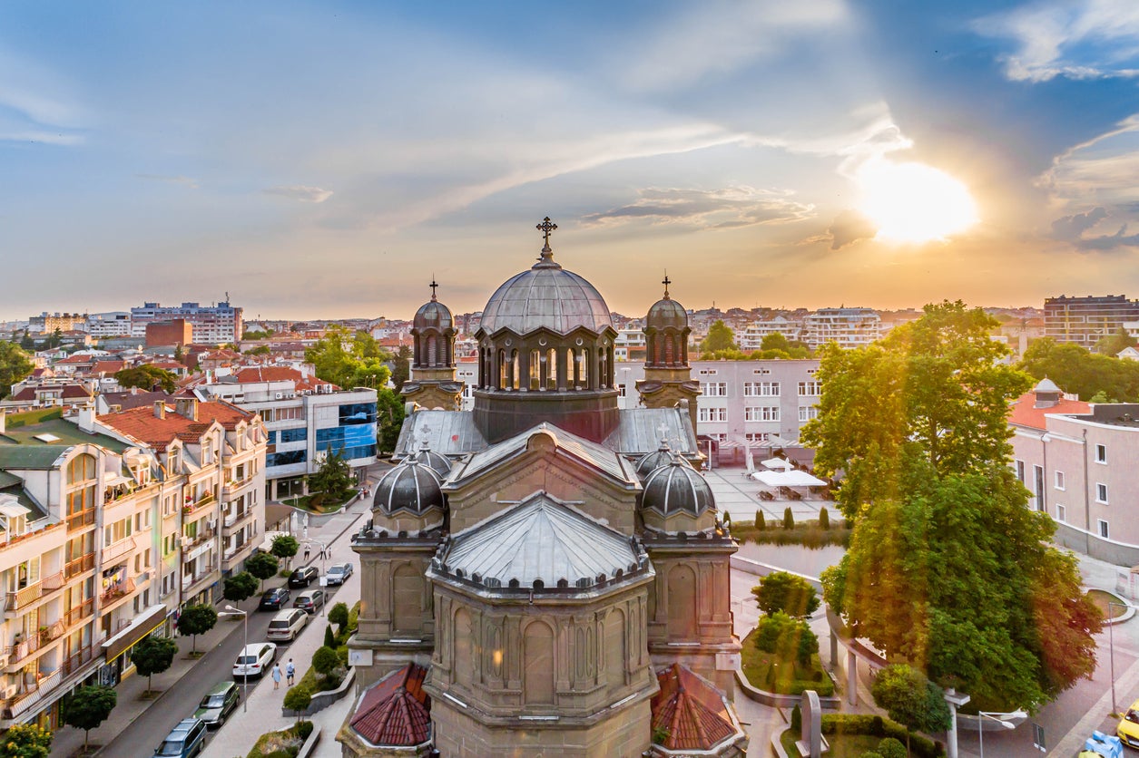 The Cathedral Church of Sts. Cyril and Methodius in Burgas, Bulgaria