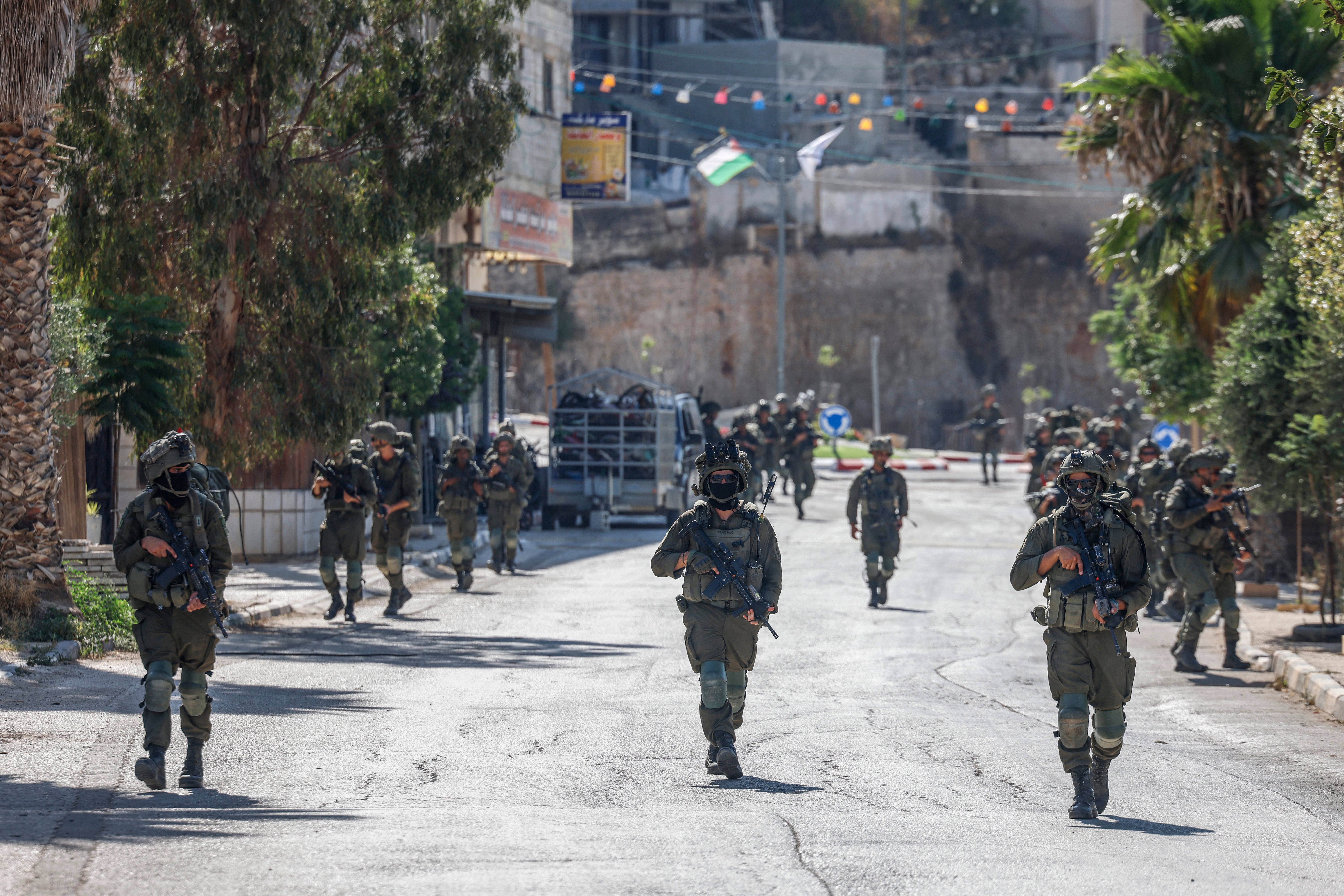 Israeli soldiers have been deployed to Qusra after settlers have laid siege to Palestinian residents for several days