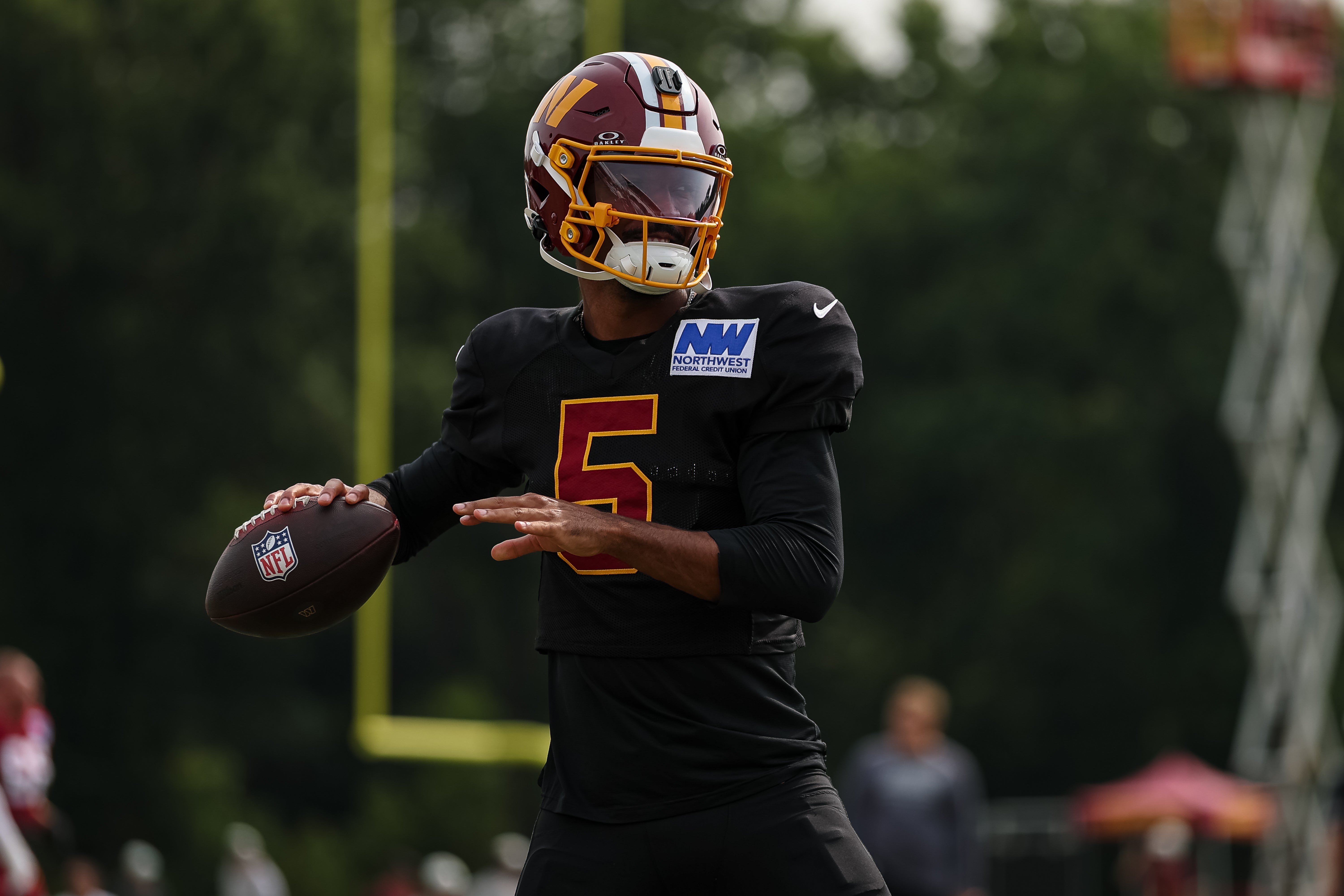 Jayden Daniels, the quarterback for the Washington Commanders, sent a cease and desist to his former college, LSU, after they let another player wear his number