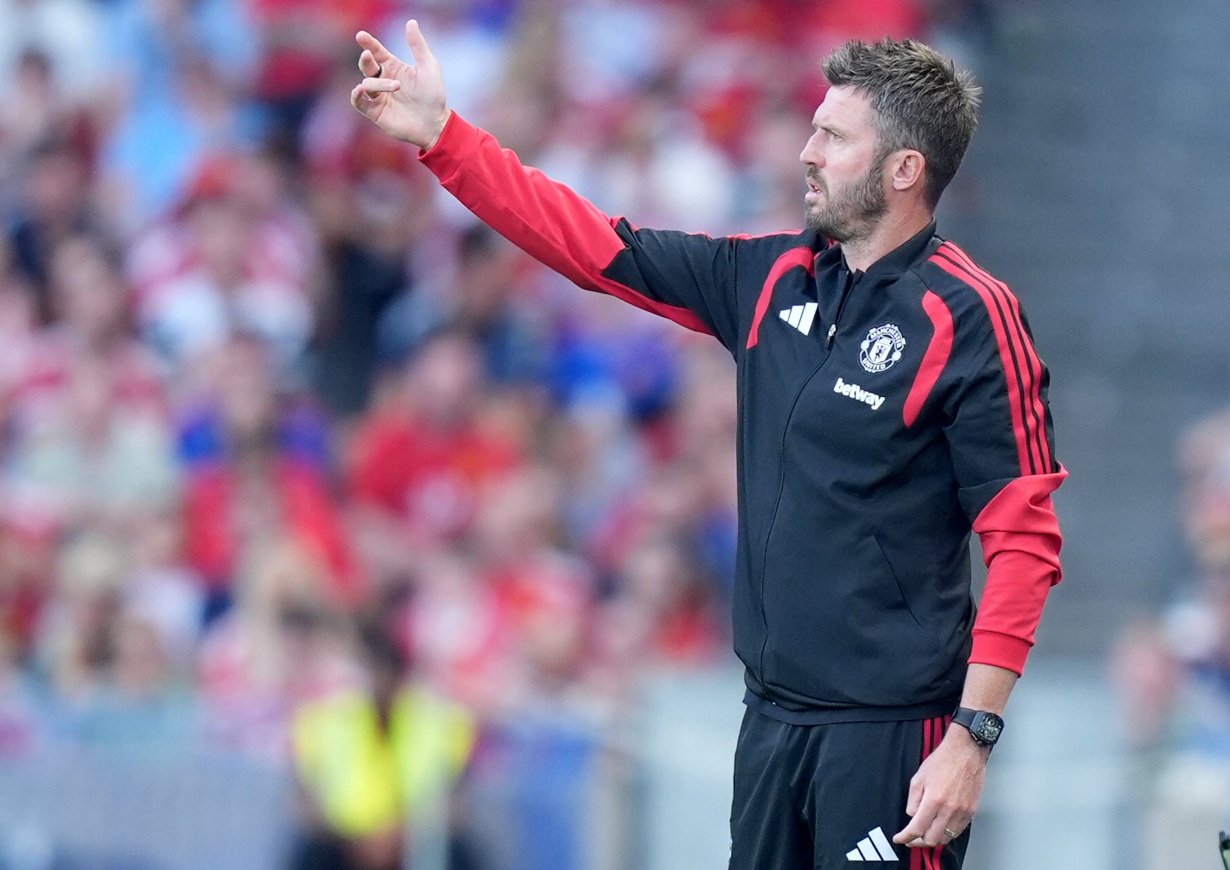 Michael Carrick said he was “not fussed” if he faces a different kind of scrutiny now he has a longer-term contract as United manager (Niall Carson/PA)