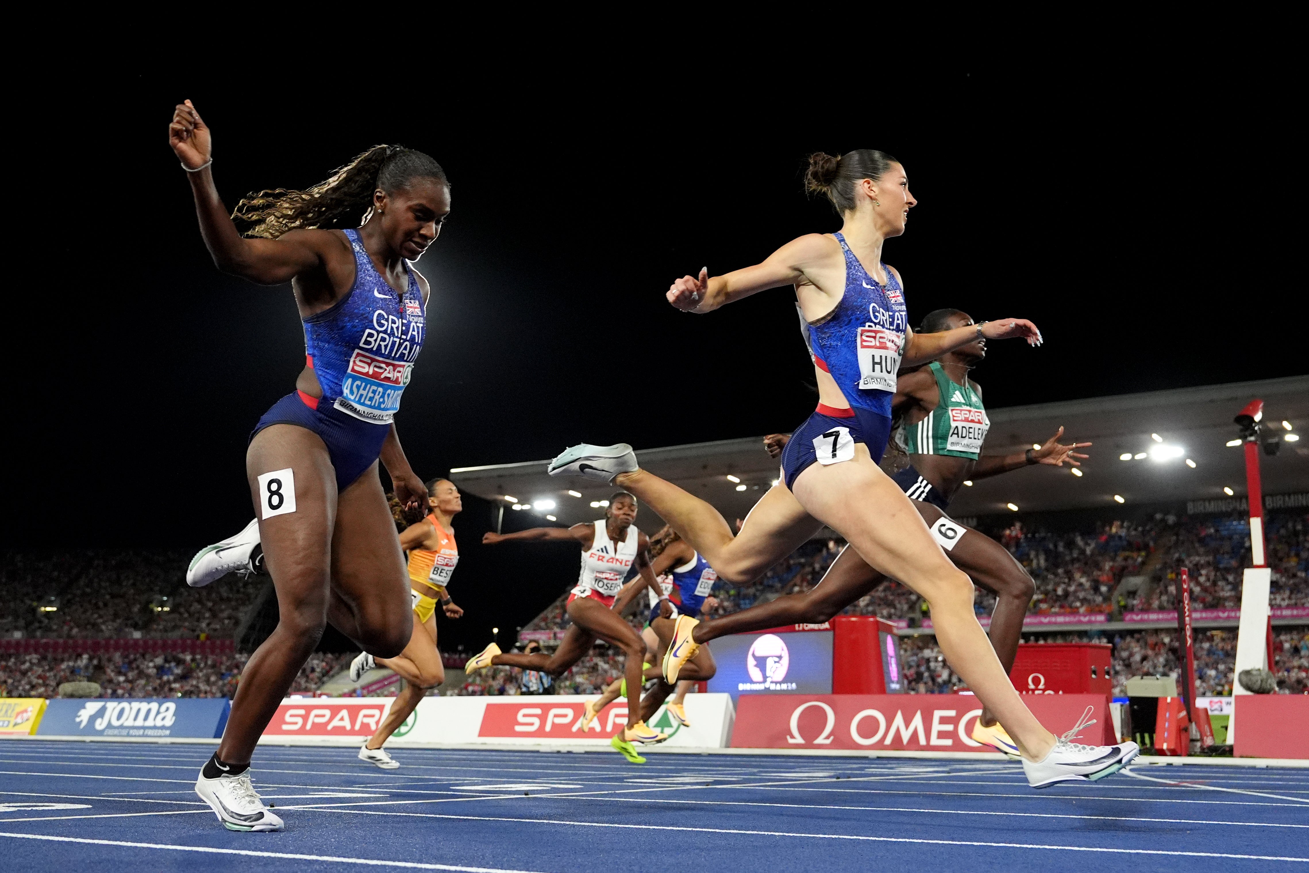 Hunt won gold in the 200m with GB teammate Dina Asher-Smith claiming bronze