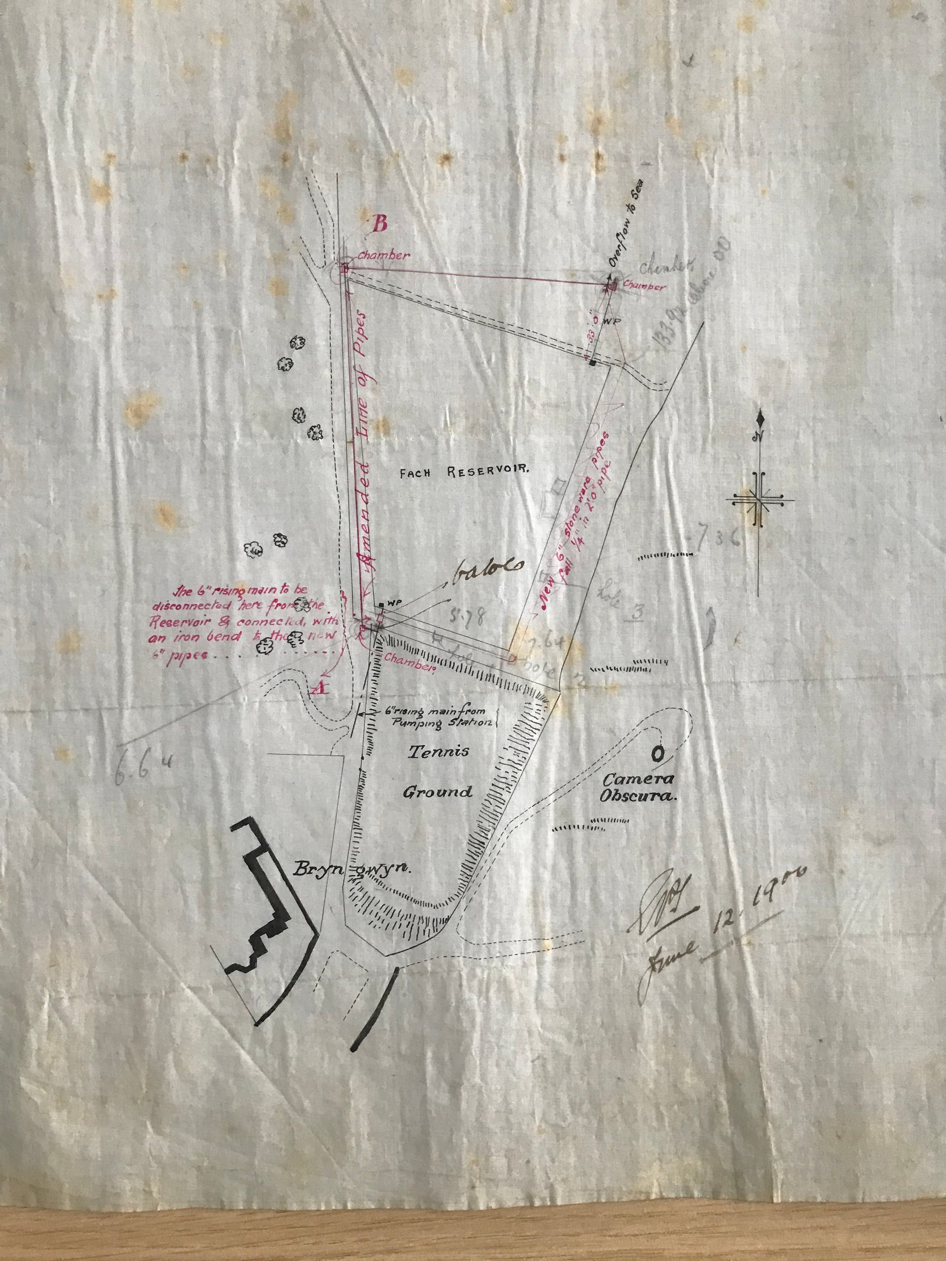 A historical document showing the Victorian vaults in Llandudno