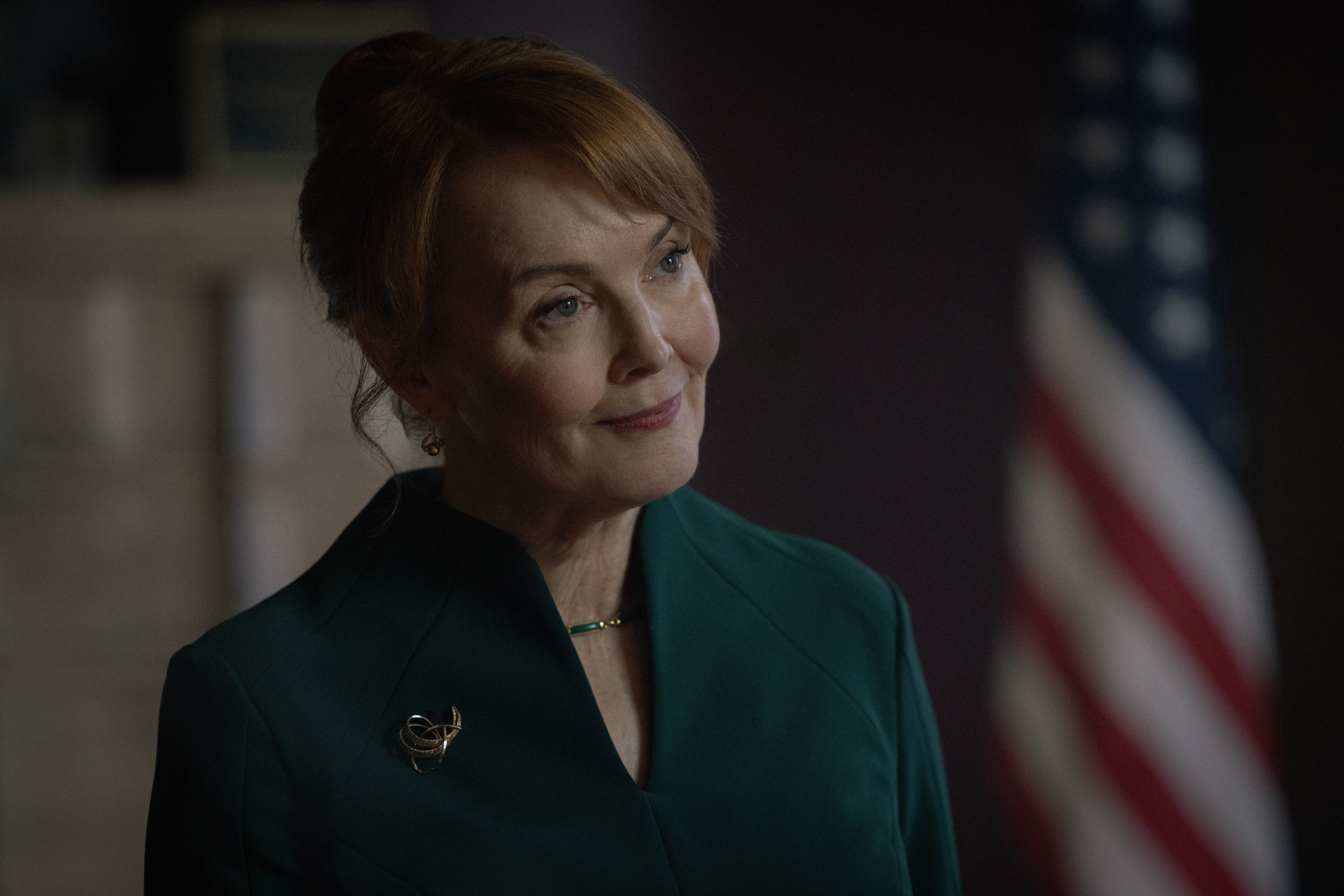 Laura Innes plays Senator Thurman, one of the masterminds behind the underground future of humankind, in 'Silo'