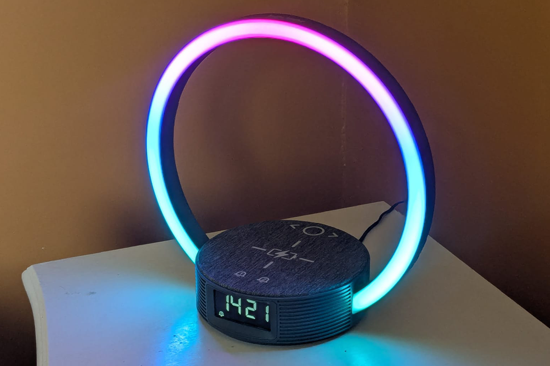 The WL 65 offers a sunrise alarm, sunset function and mood lights of varying colours (Kat Bayly/The Independent)