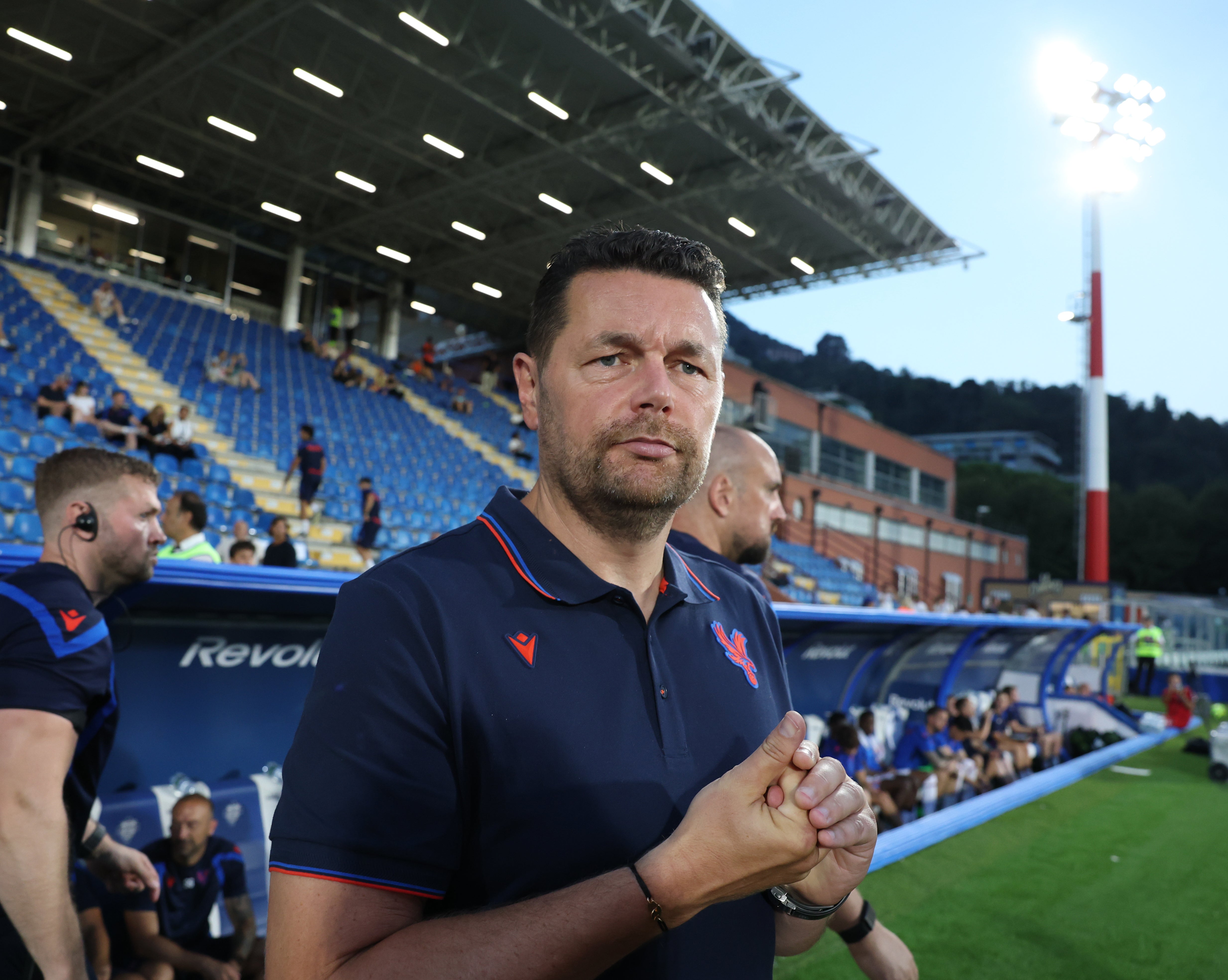 Pierre Sage takes the reigns from Oliver Glasner, who has joined Nottingham Forest after leaving Palace (Getty)