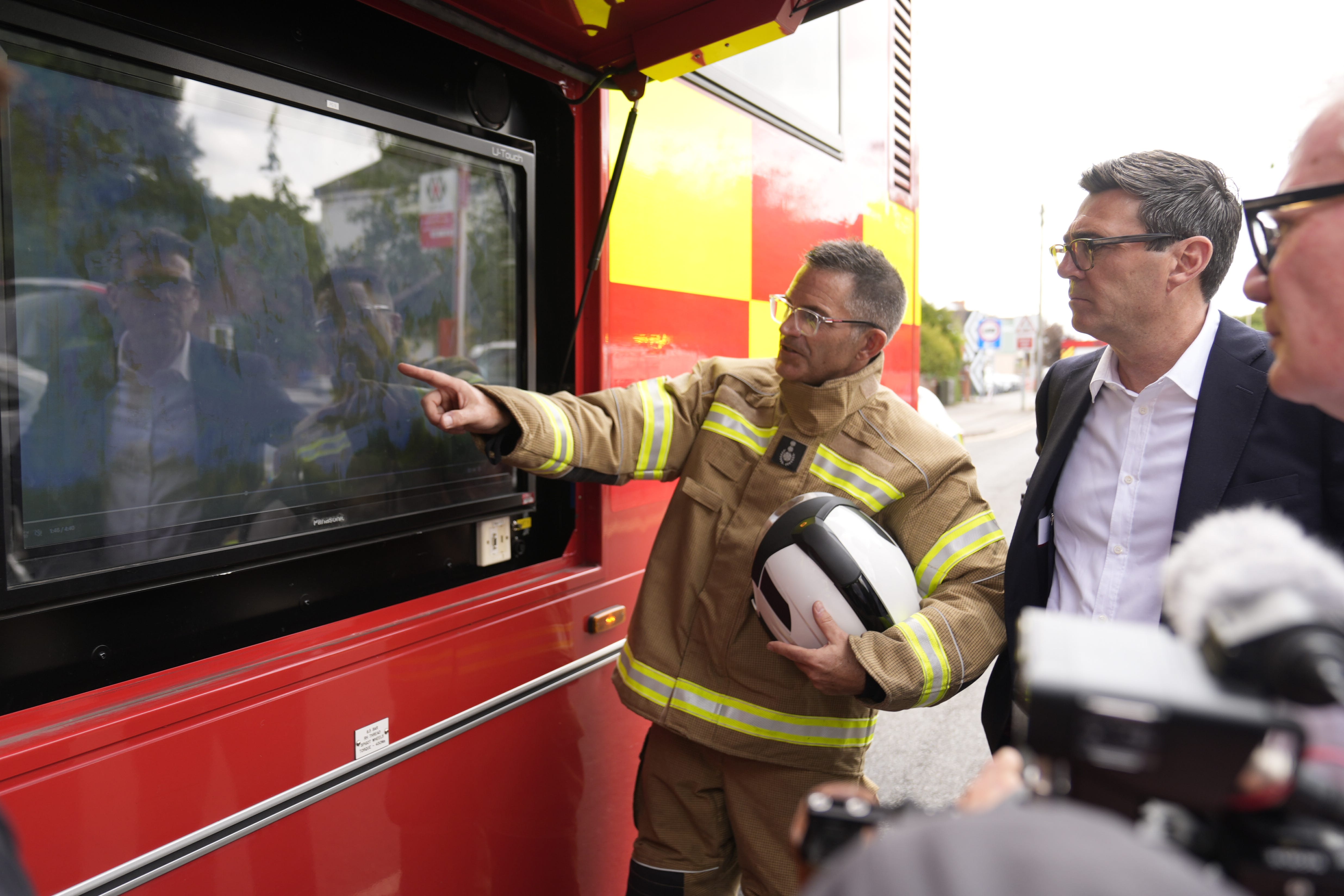 Mr Burnham said the alert had been sent out at the request of the Fire and Rescue Services