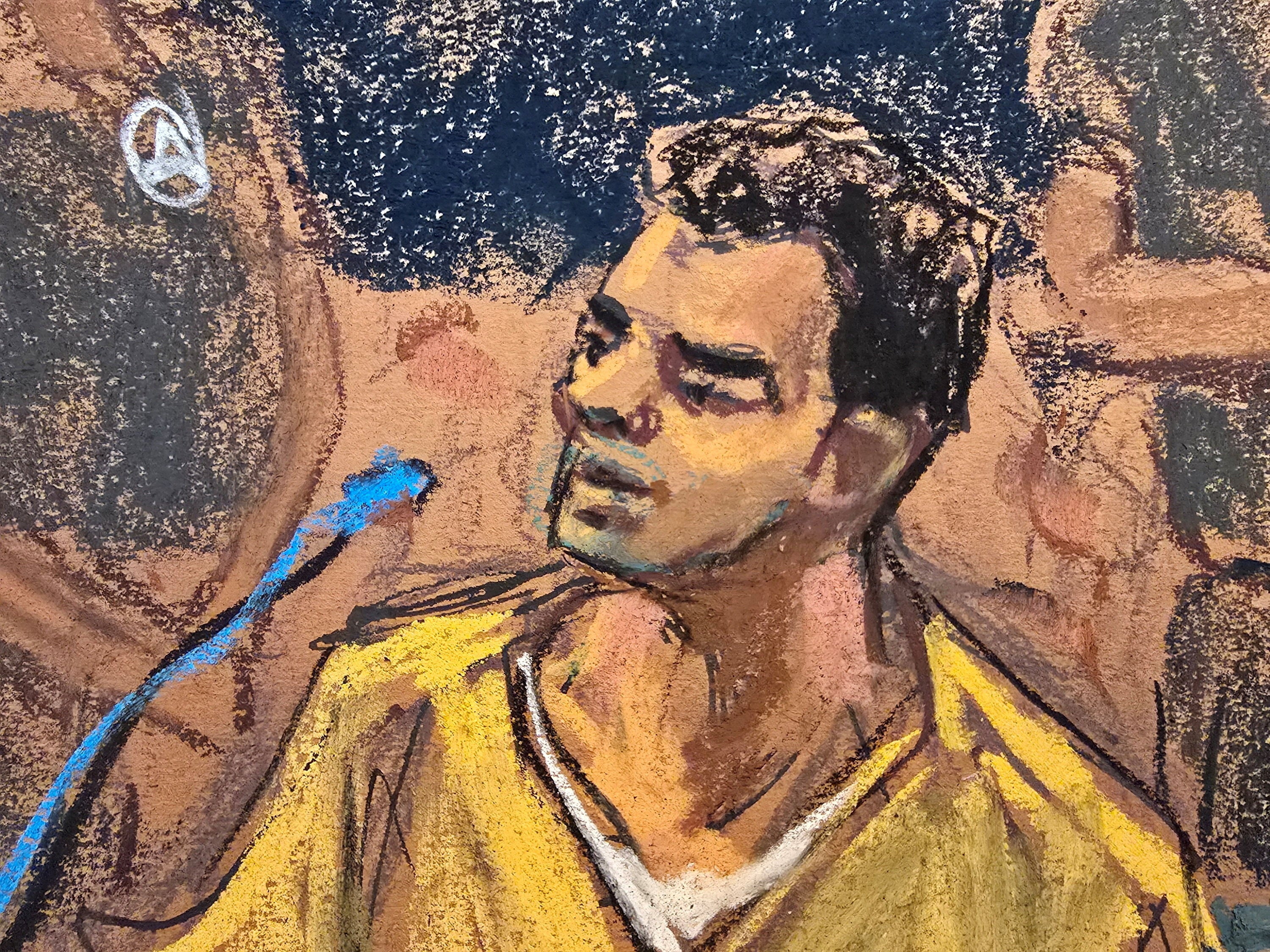 Luigi Mangione walked into federal court Friday, shackled, wearing a beige prison jumpsuit, ready to plead guilty to two counts of stalking that resulted in Brian Thompson’s death (Reuters)