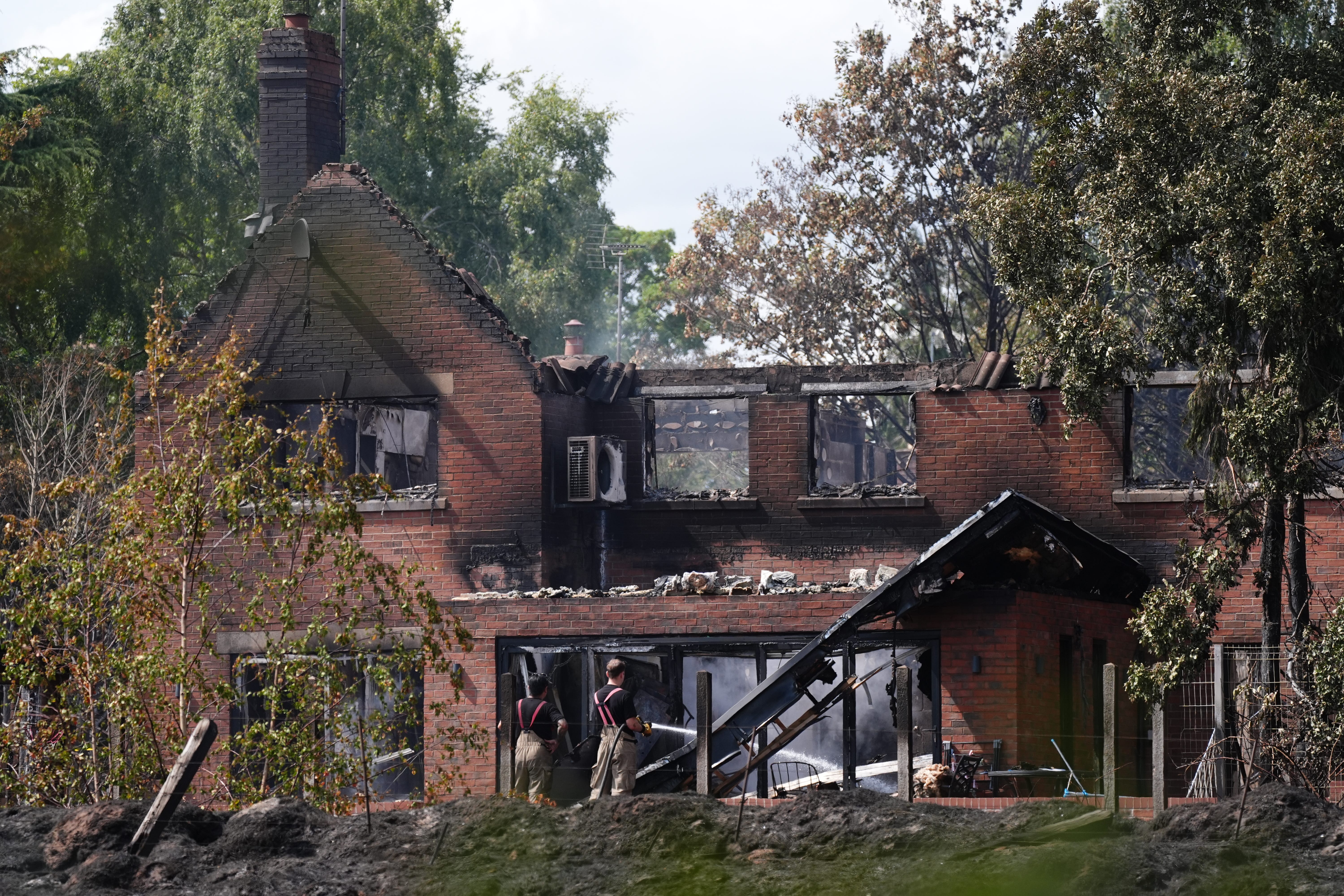 Houses have been hit by wildfires in the West Midlands