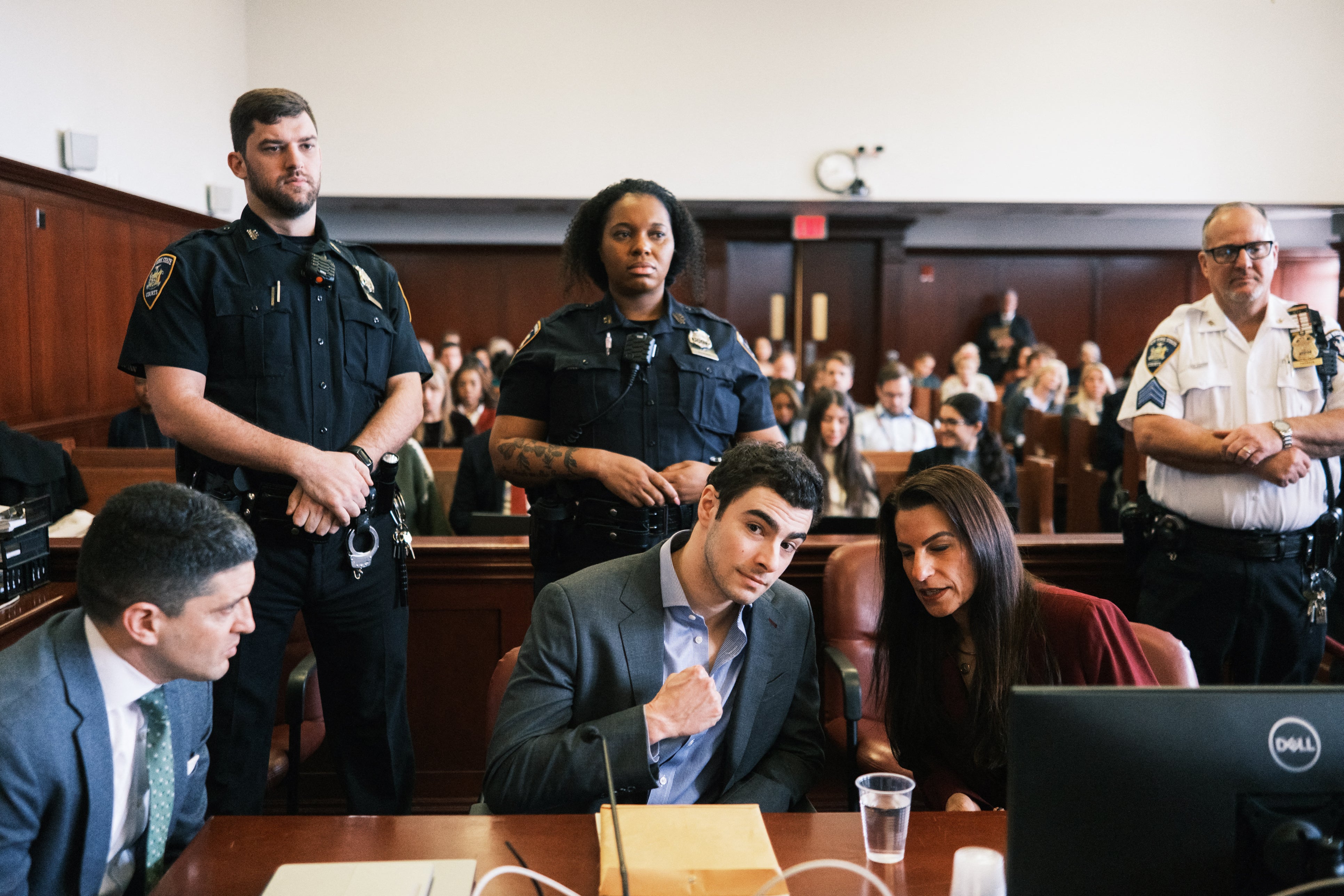 Mangione spoke out in court against the prospect of back-to-back trials, telling Carro: ‘It’s the same trial twice’