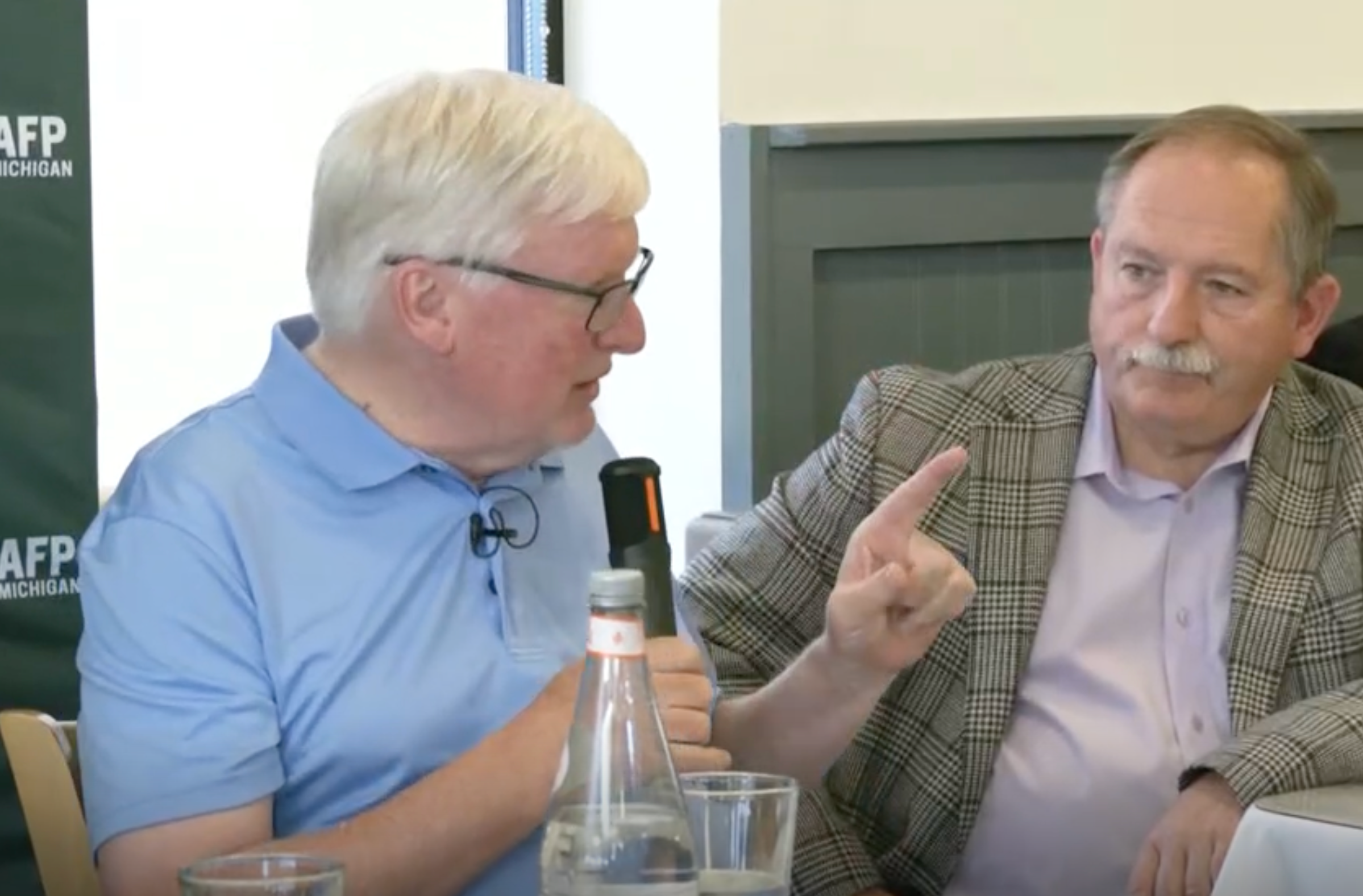 Wisconsin Republican Rep. Glenn Grothman tells a panel event in Troy, Michigan, that he believes Congress should do more to help wealthy Americans