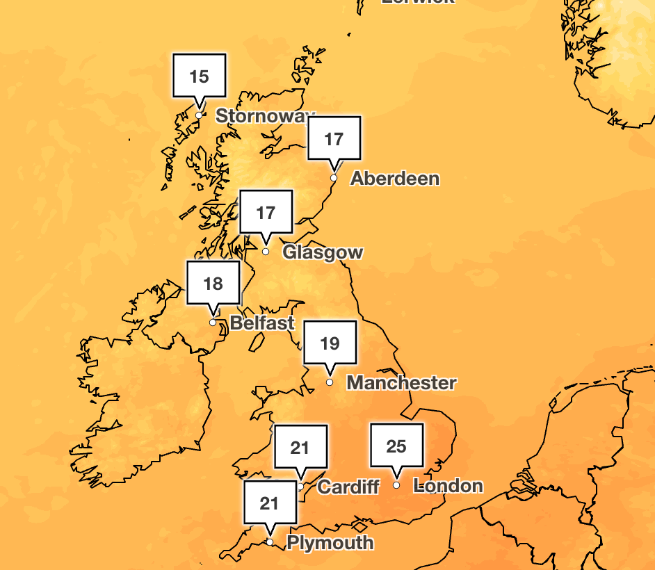 Wednesday onwards temperatures are expected to go down