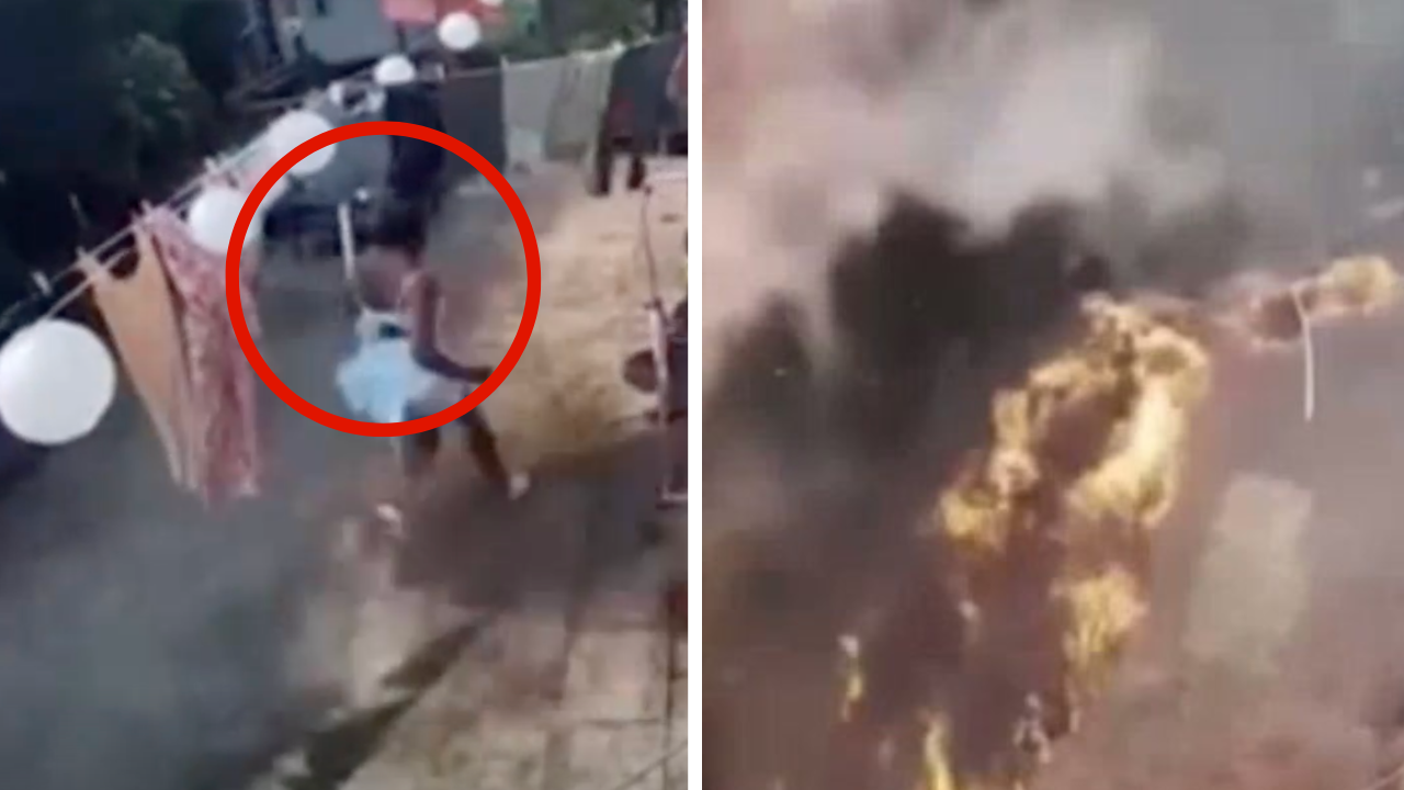 Doorbell footage captures rapid spread of Stourbridge fire (CCTV Ring Footage)