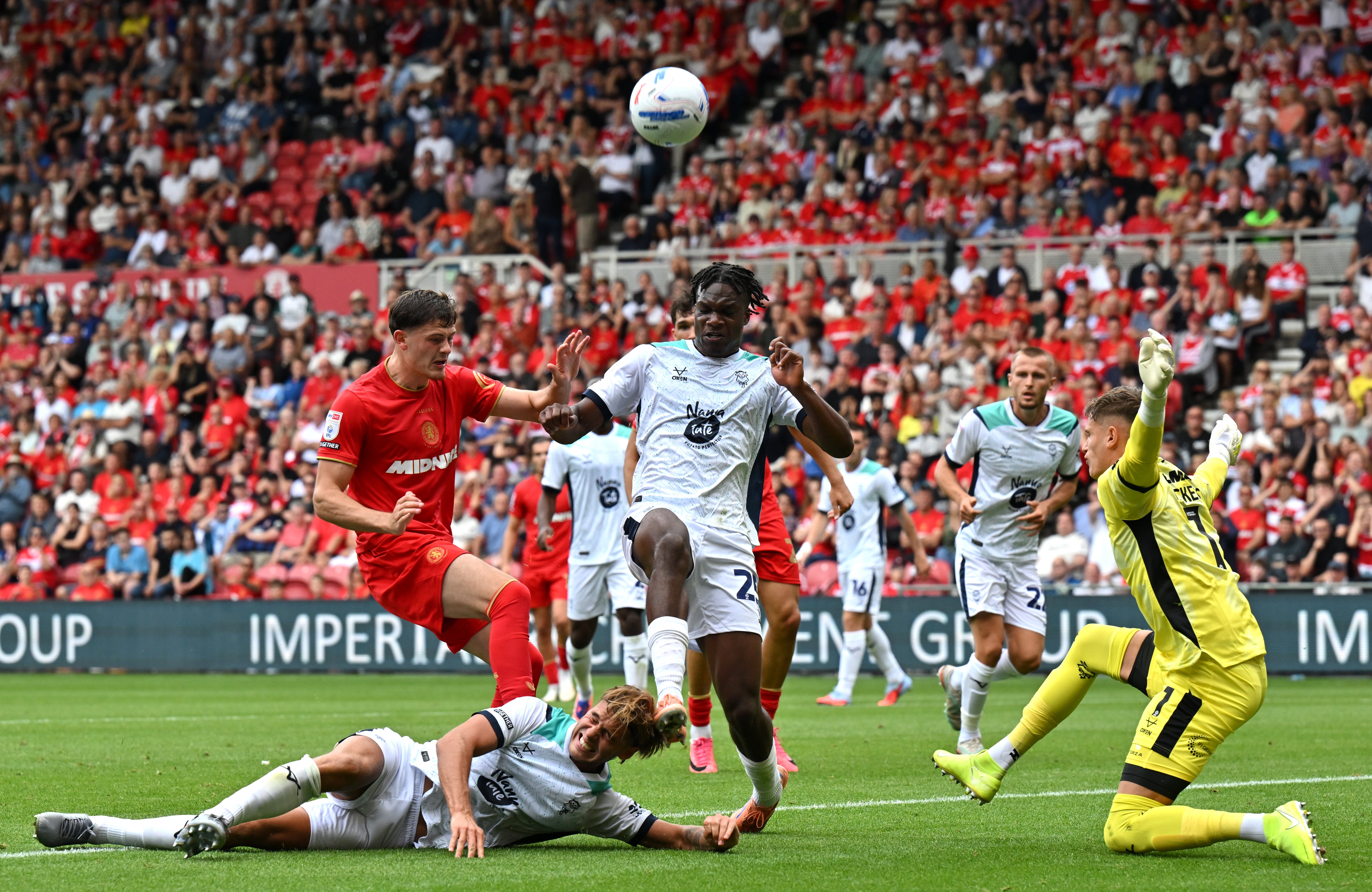 Will Lankshear scored twice from Middlesbrough