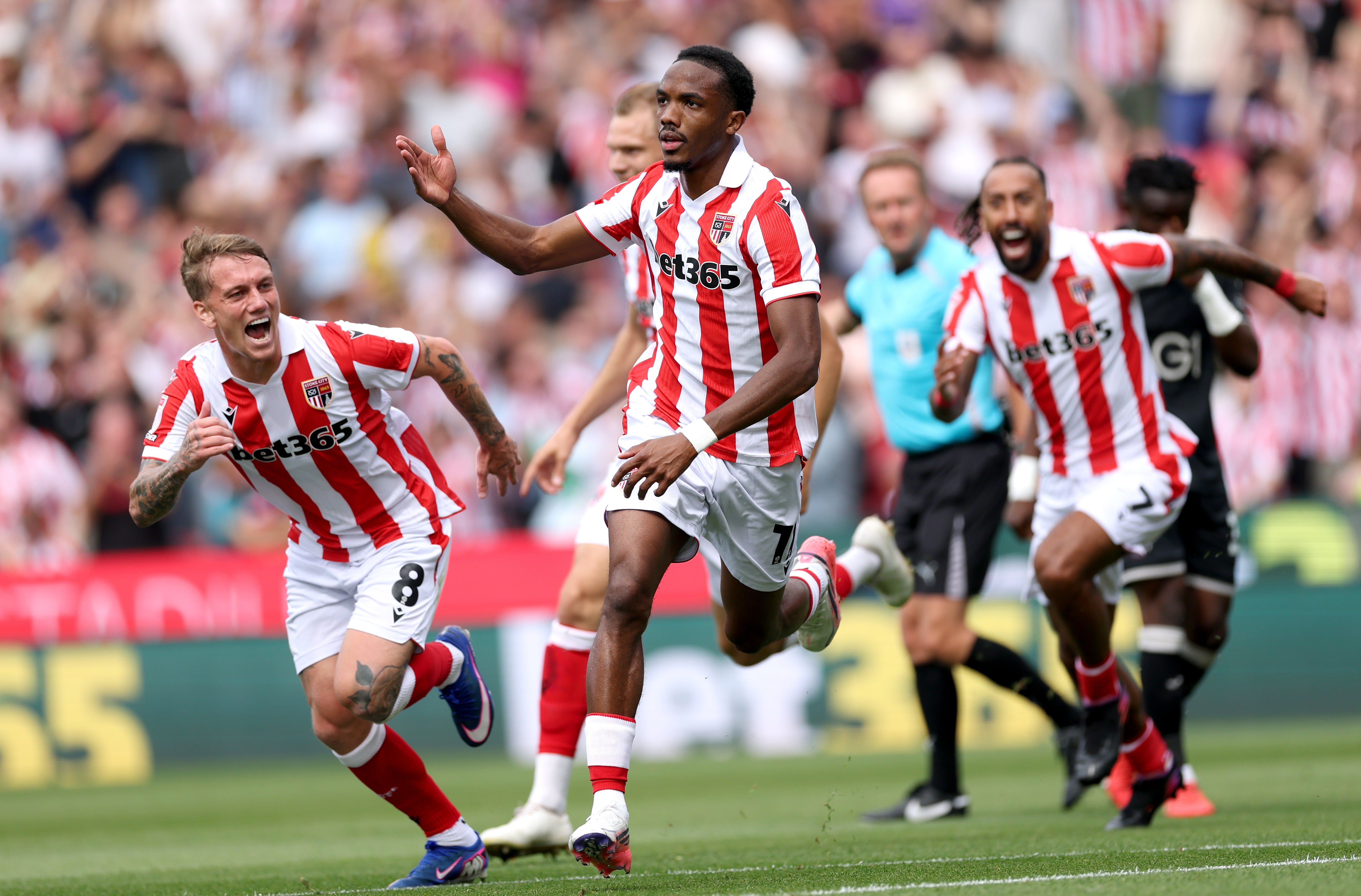 Eric Bocat opened the scoring for Stoke but they eventually lost