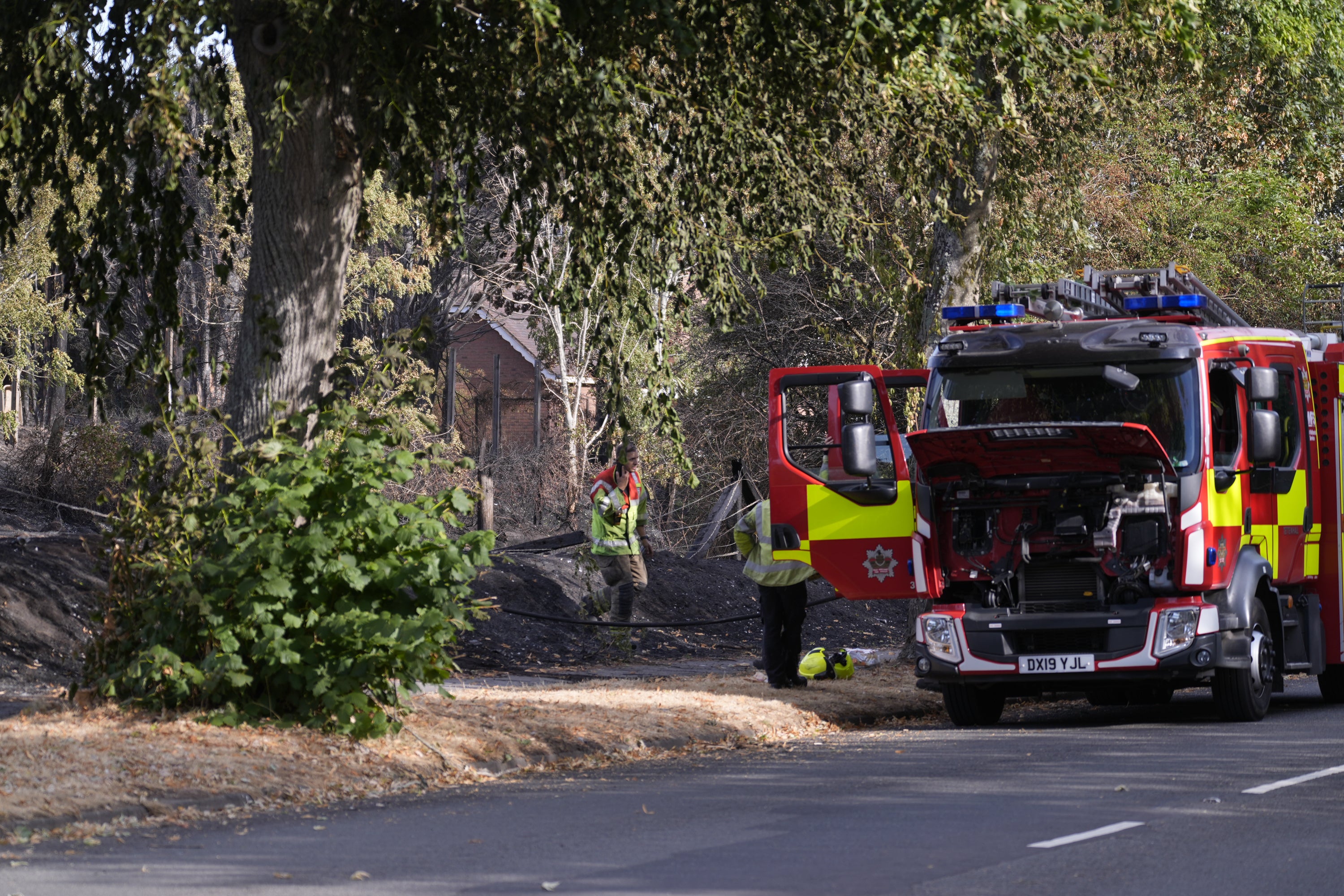 Firefighters at the scene in Stourbridge (Peter Byrne/PA) (PA Wire)